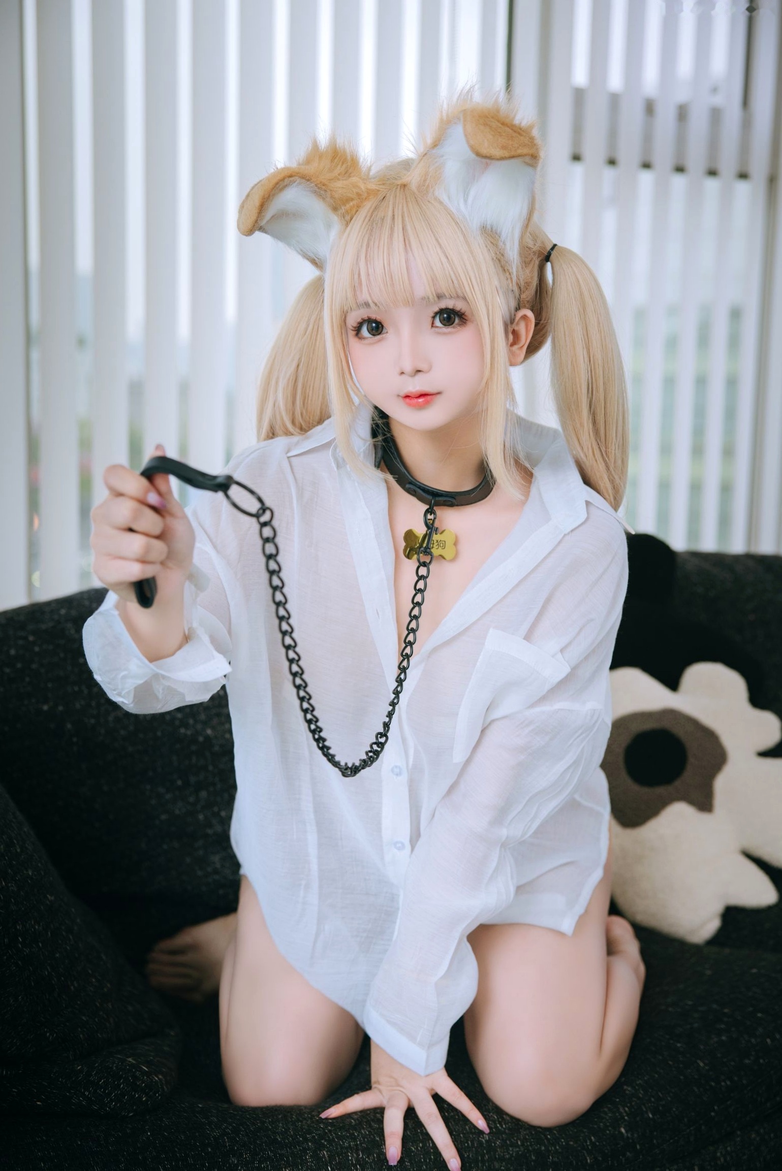 Gallery - 日奈娇-白色衬衫小狗角色扮演，甜美清纯与性感诱惑的极致碰撞角色扮演诱惑制服女神白嫩 女神私房照_秀色女神 - image 64
