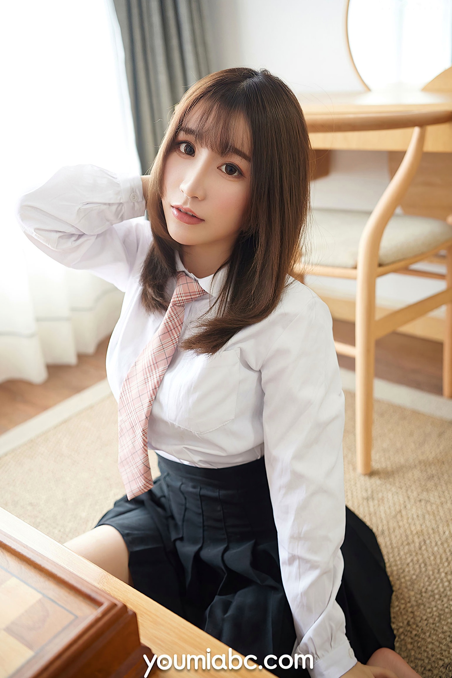 Gallery - YouMi尤蜜：绯月樱Cherry私房写真，清纯学生妹制服诱惑，极致美腿与白嫩肌肤，无圣光尺度大，尽显灵动撩人风采尤蜜荟 - Chiness Model 制服校服诱惑白嫩性感 女神私房照_秀色女神 - image 6
