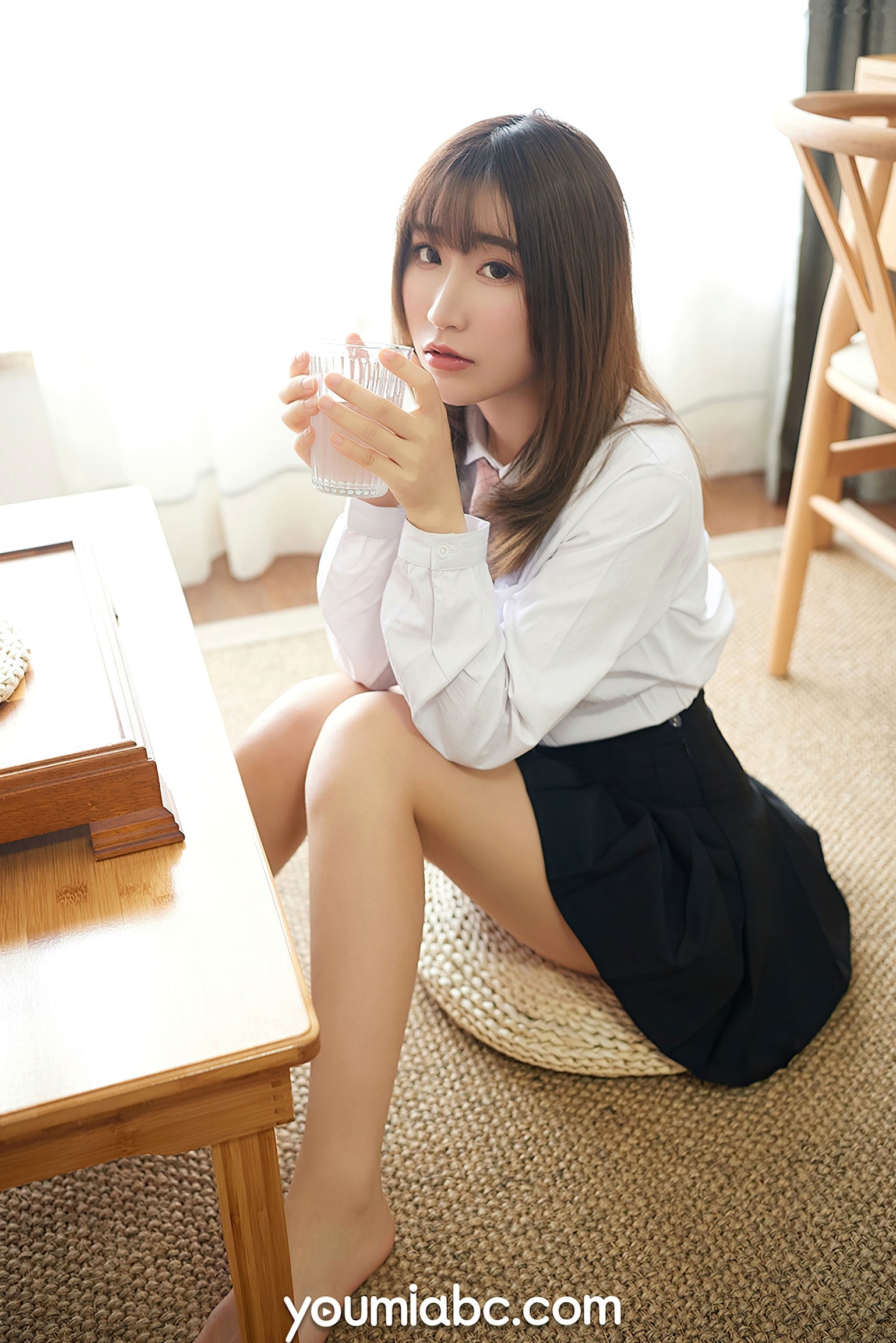 Gallery - YouMi尤蜜：绯月樱Cherry私房写真，清纯学生妹制服诱惑，极致美腿与白嫩肌肤，无圣光尺度大，尽显灵动撩人风采尤蜜荟 - Chiness Model 制服校服诱惑白嫩性感 女神私房照_秀色女神 - image 10