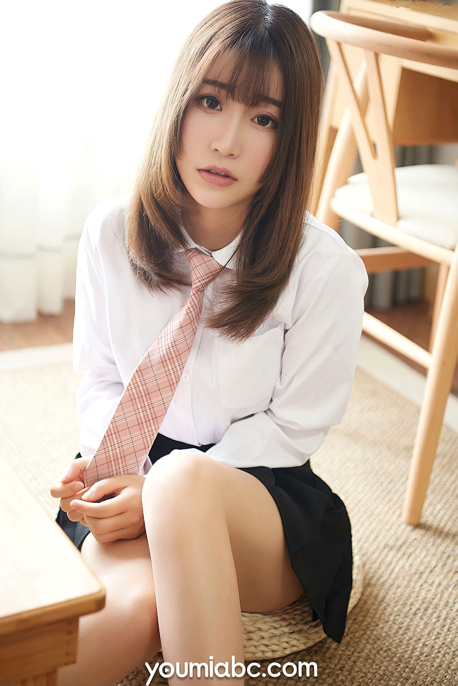 Gallery - YouMi尤蜜：绯月樱Cherry私房写真，清纯学生妹制服诱惑，极致美腿与白嫩肌肤，无圣光尺度大，尽显灵动撩人风采尤蜜荟 - Chiness Model 制服校服诱惑白嫩性感 女神私房照_秀色女神 - image 18