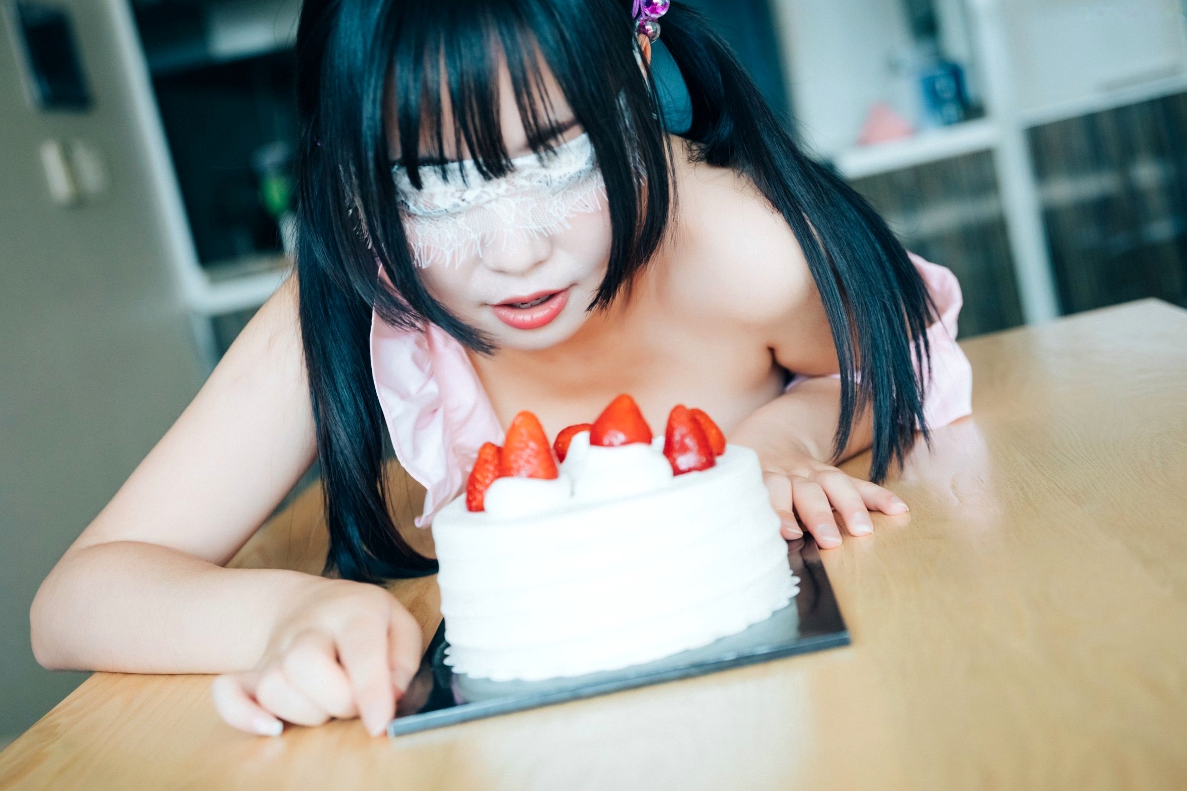 Gallery - 韩国美女Min-Min私房写真：蕾丝眼罩居家诱惑，浴室与甜美派对的多面魅力《品尝我吧-Taste-Me-Loozy》性感诱惑私房照韩国家居 女神私房照_秀色女神 - image 4