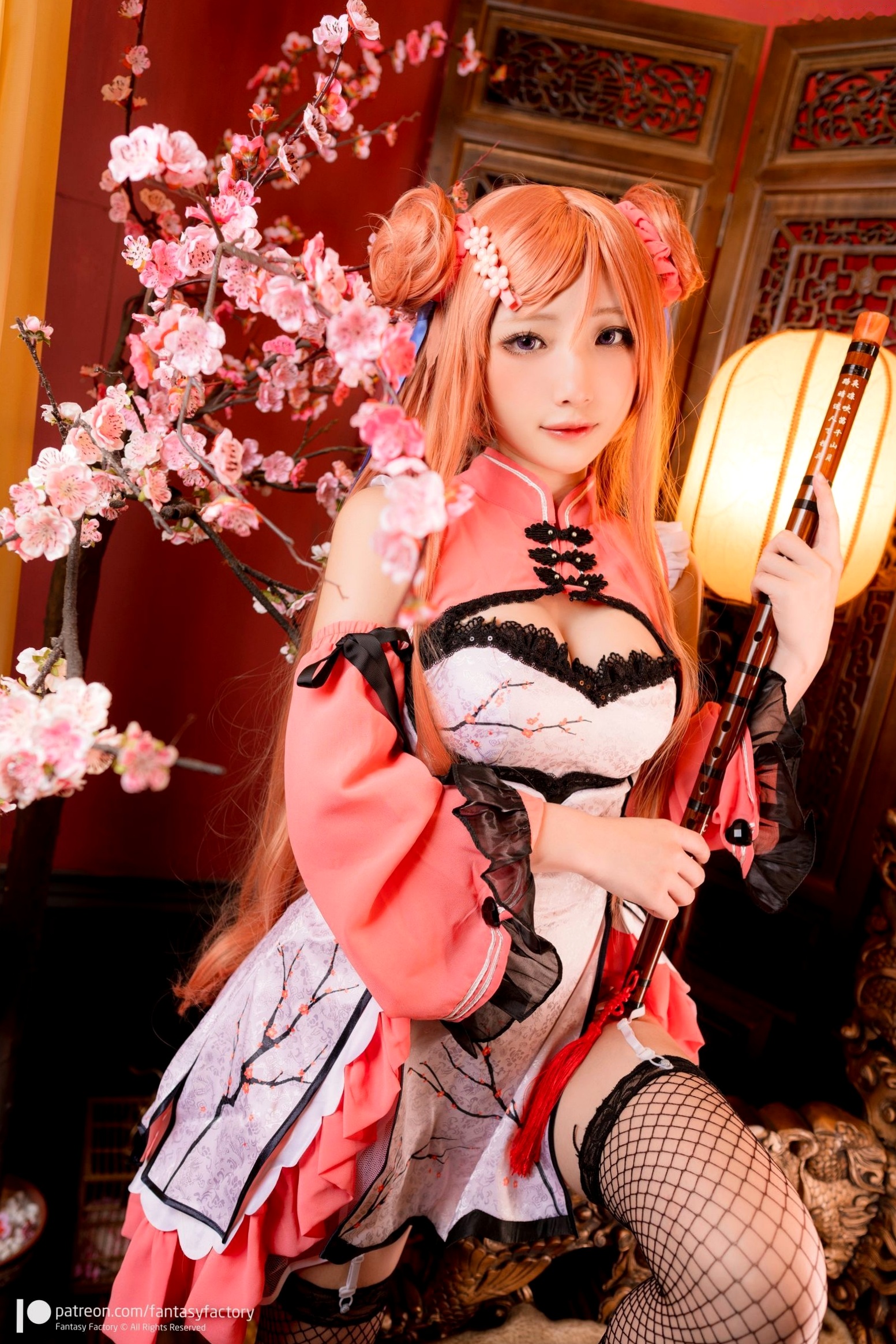 Gallery - Fantasy-Factory小丁Ding古风角色扮演，性感旗袍搭配渔网袜，娇媚诱惑古韵私房写真角色扮演性感旗袍诱惑私房照 女神私房照_秀色女神 - image 5