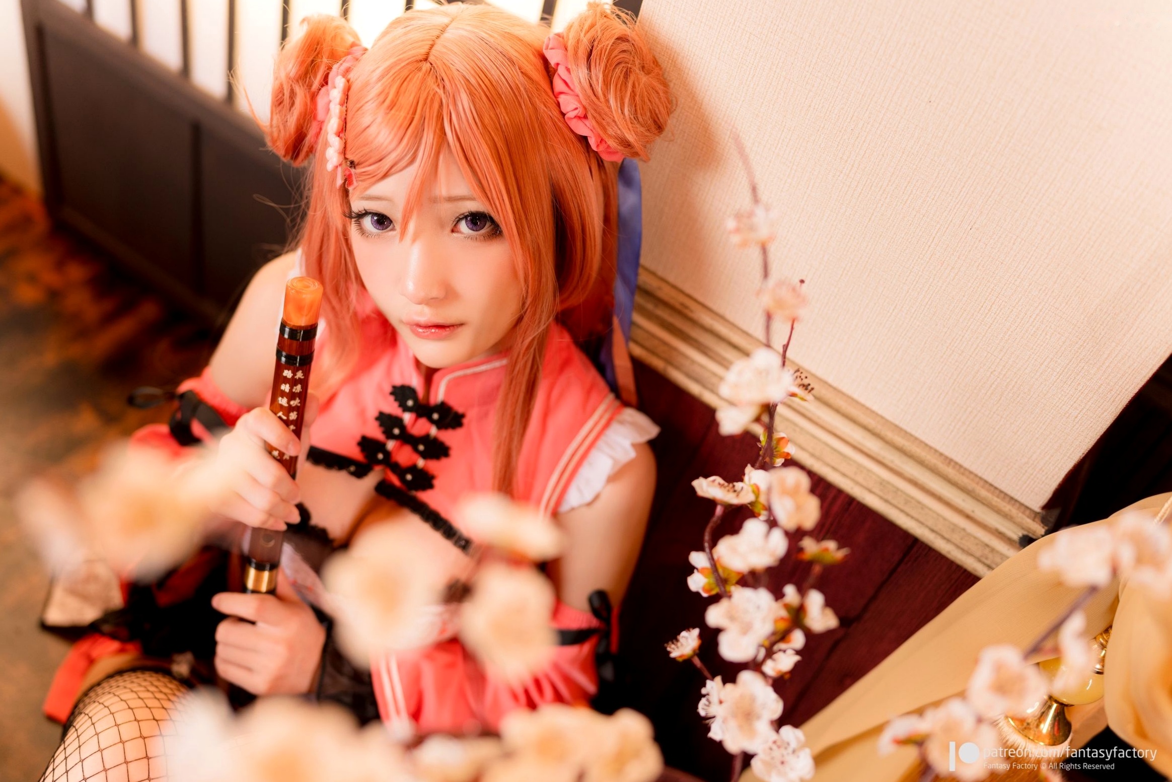 Gallery - Fantasy-Factory小丁Ding古风角色扮演，性感旗袍搭配渔网袜，娇媚诱惑古韵私房写真角色扮演性感旗袍诱惑私房照 女神私房照_秀色女神 - image 7