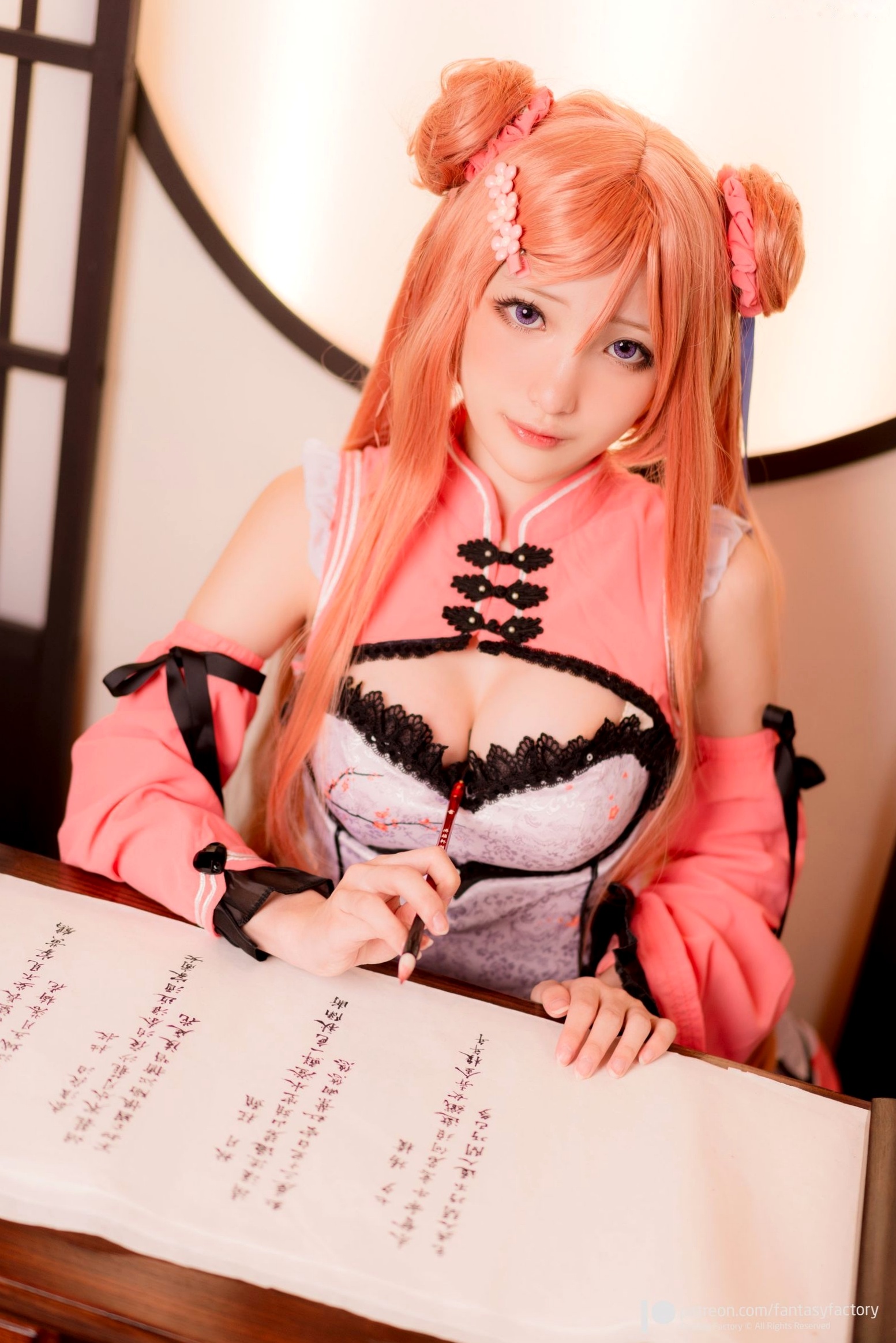Gallery - Fantasy-Factory小丁Ding古风角色扮演，性感旗袍搭配渔网袜，娇媚诱惑古韵私房写真角色扮演性感旗袍诱惑私房照 女神私房照_秀色女神 - image 26