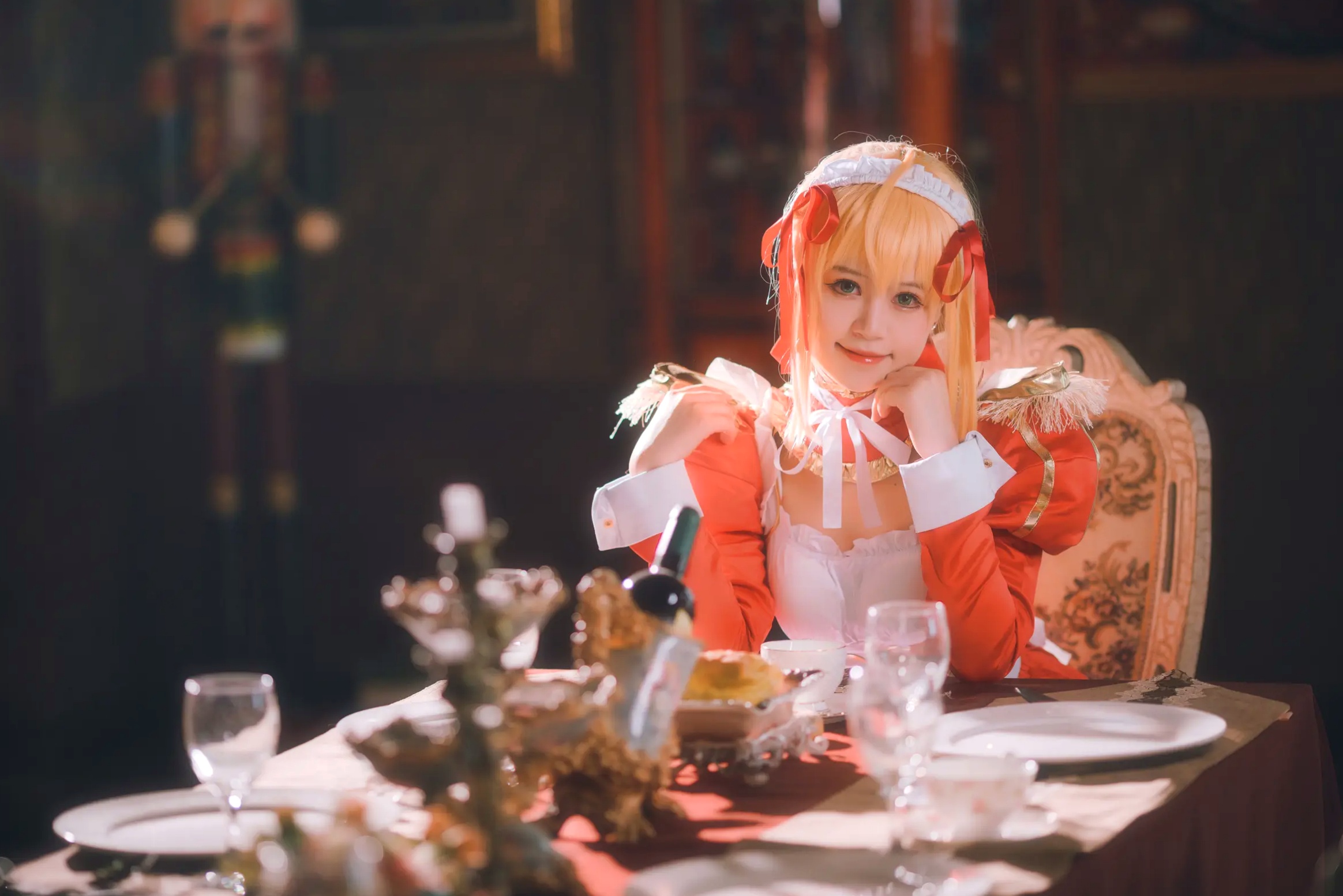 Gallery - 千反田鹿子 - 尼禄女仆cosplay美图，二次元灵动少女萌系角色扮演写真集角色扮演女仆萌系性感私房照 女神私房照_秀色女神 - image 2