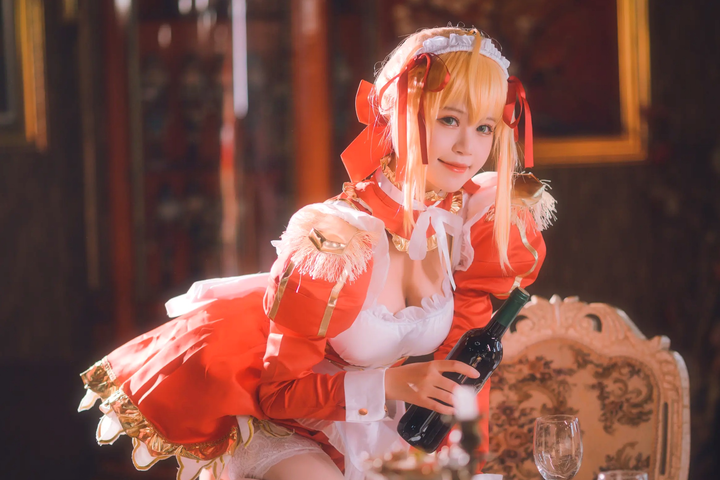 Gallery - 千反田鹿子 - 尼禄女仆cosplay美图，二次元灵动少女萌系角色扮演写真集角色扮演女仆萌系性感私房照 女神私房照_秀色女神 - image 3