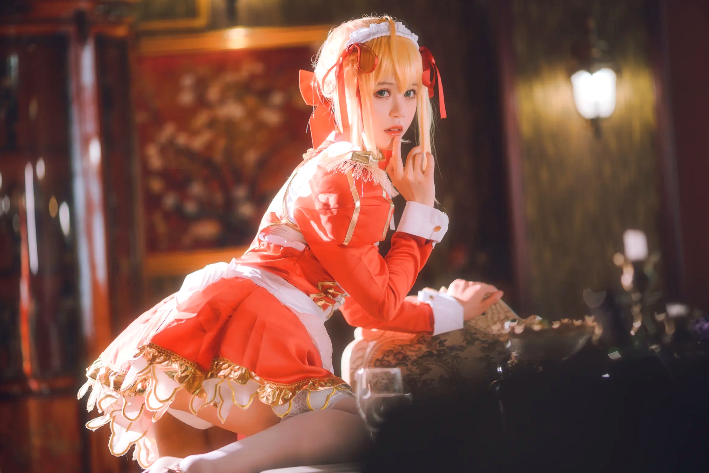 Gallery - 千反田鹿子 - 尼禄女仆cosplay美图，二次元灵动少女萌系角色扮演写真集角色扮演女仆萌系性感私房照 女神私房照_秀色女神 - image 4