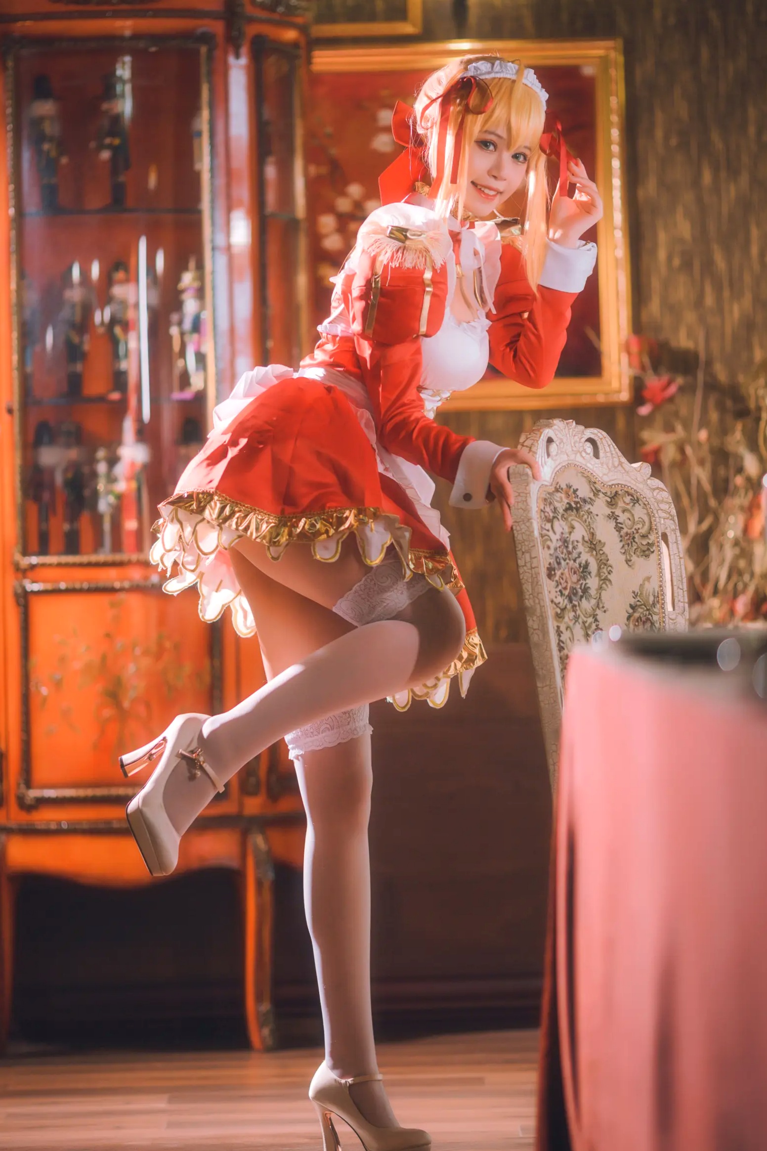 Gallery - 千反田鹿子 - 尼禄女仆cosplay美图，二次元灵动少女萌系角色扮演写真集角色扮演女仆萌系性感私房照 女神私房照_秀色女神 - image 6