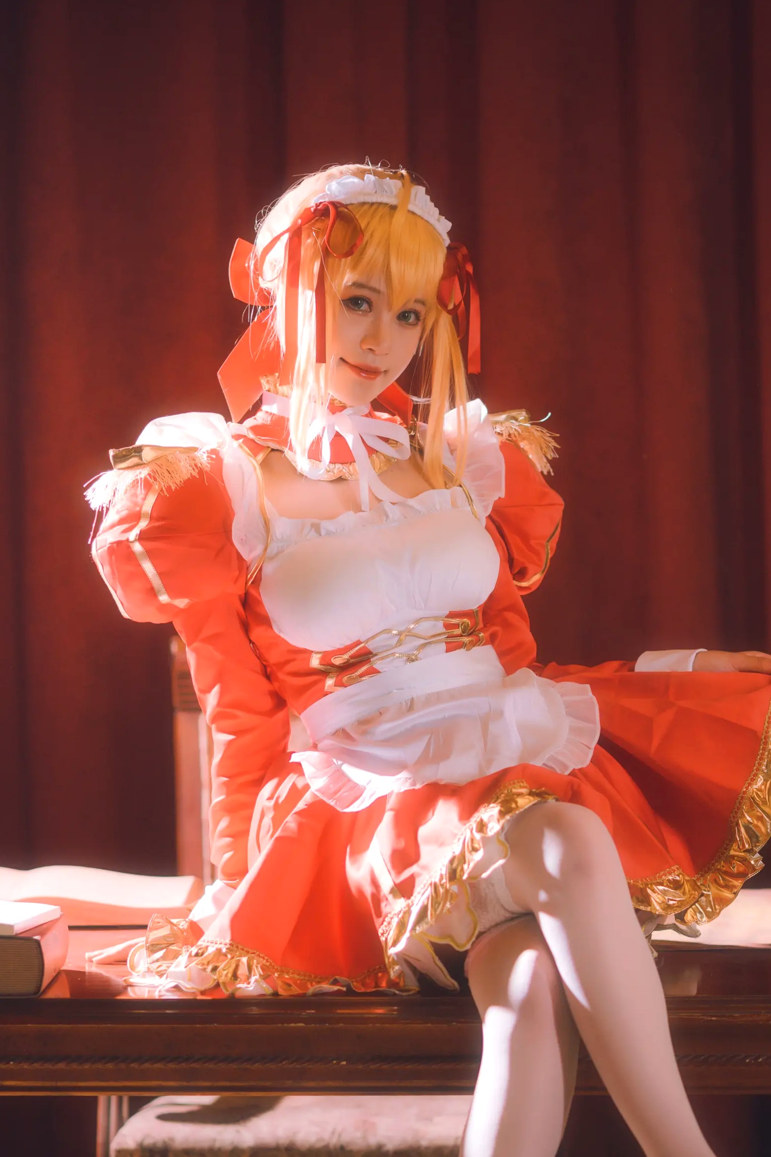 Gallery - 千反田鹿子 - 尼禄女仆cosplay美图，二次元灵动少女萌系角色扮演写真集角色扮演女仆萌系性感私房照 女神私房照_秀色女神 - image 14