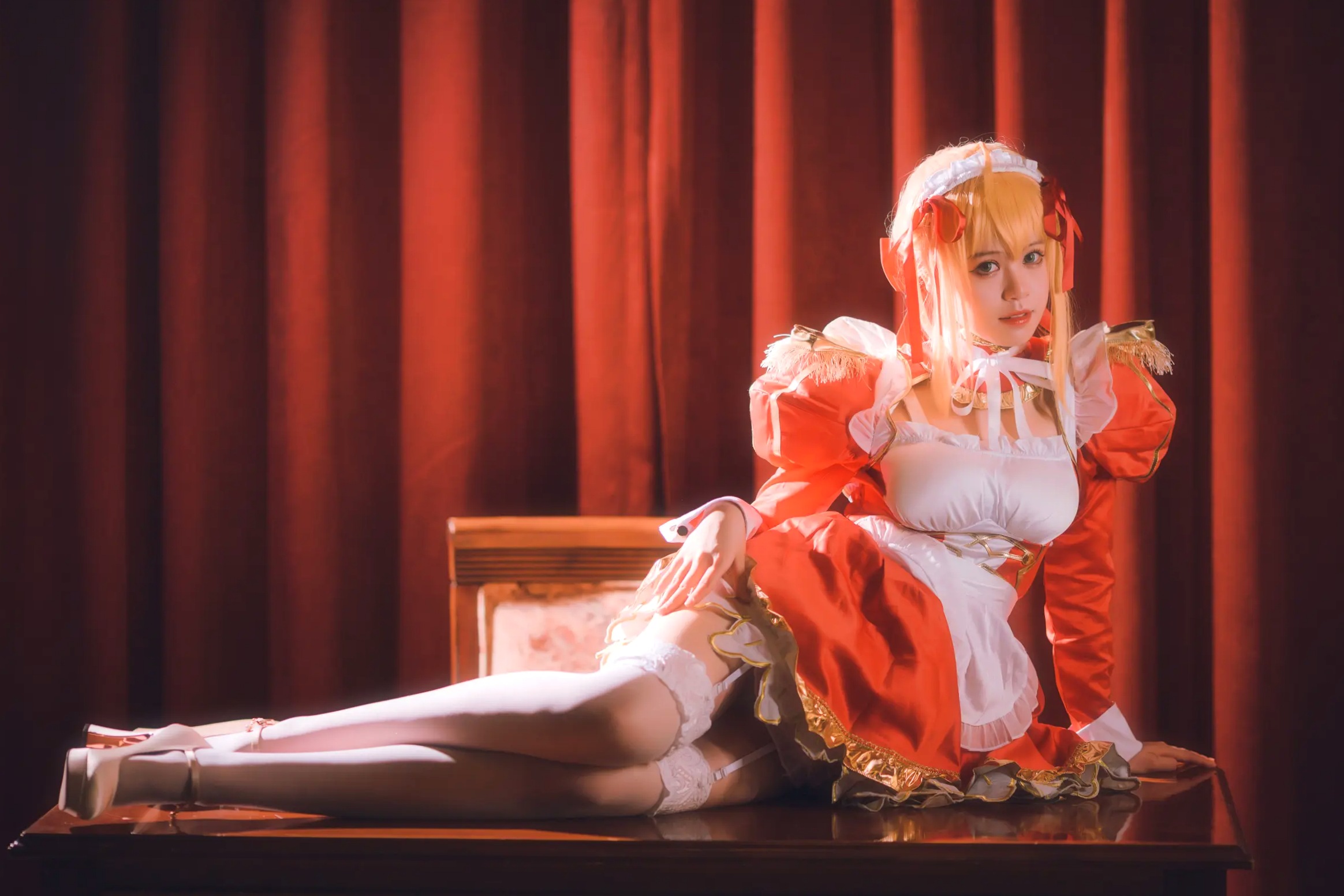 Gallery - 千反田鹿子 - 尼禄女仆cosplay美图，二次元灵动少女萌系角色扮演写真集角色扮演女仆萌系性感私房照 女神私房照_秀色女神 - image 15