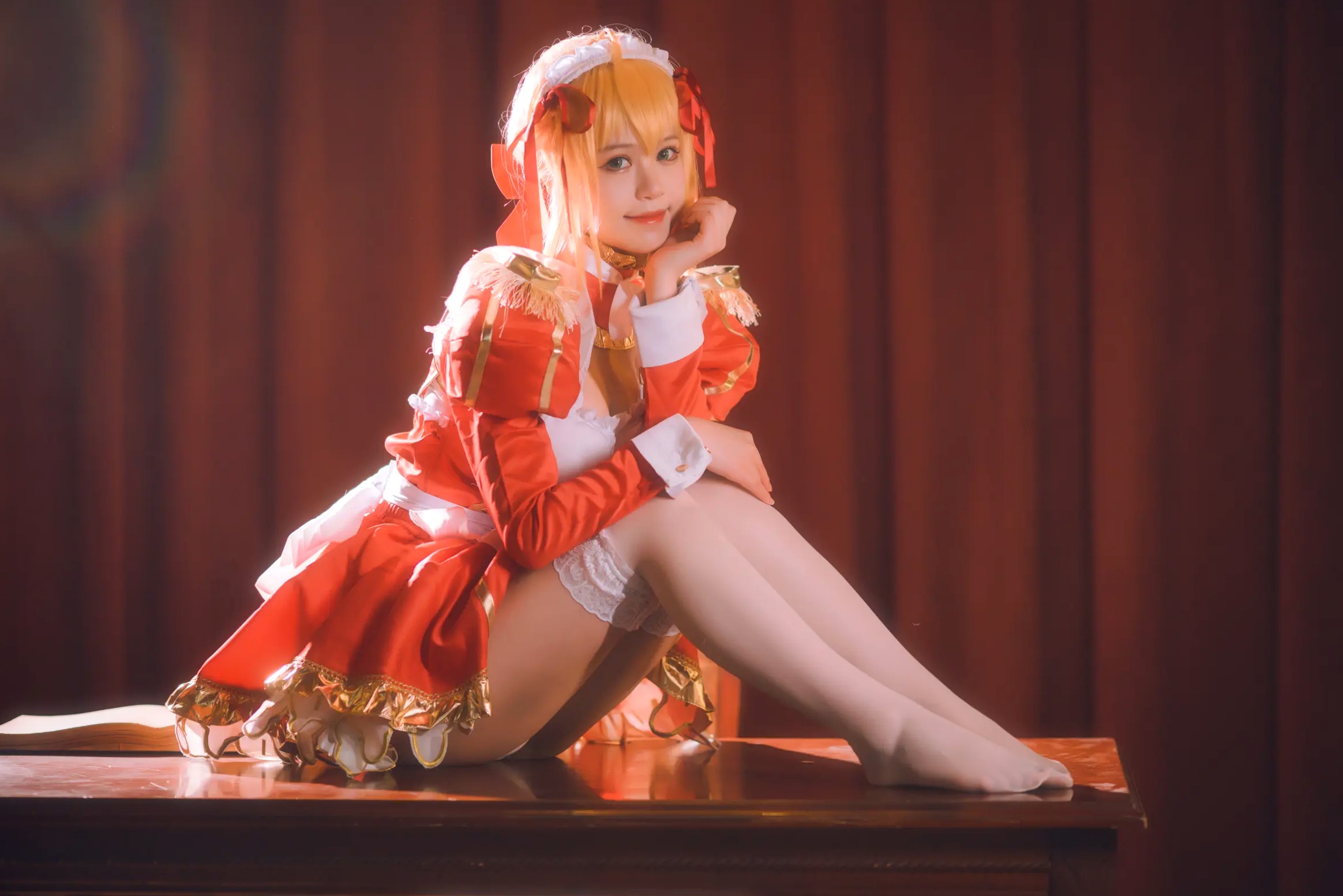 Gallery - 千反田鹿子 - 尼禄女仆cosplay美图，二次元灵动少女萌系角色扮演写真集角色扮演女仆萌系性感私房照 女神私房照_秀色女神 - image 16