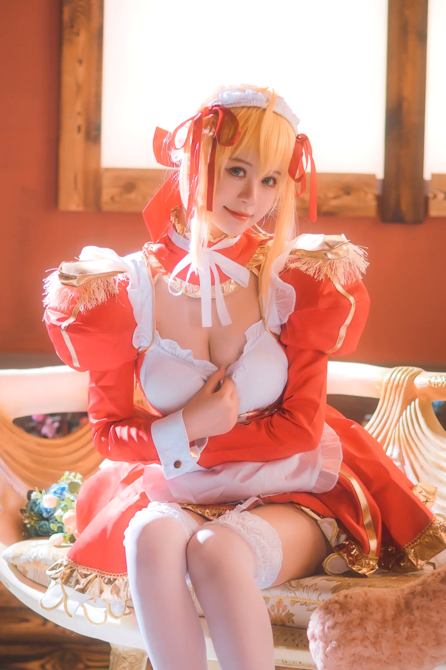 Gallery - 千反田鹿子 - 尼禄女仆cosplay美图，二次元灵动少女萌系角色扮演写真集角色扮演女仆萌系性感私房照 女神私房照_秀色女神 - image 21
