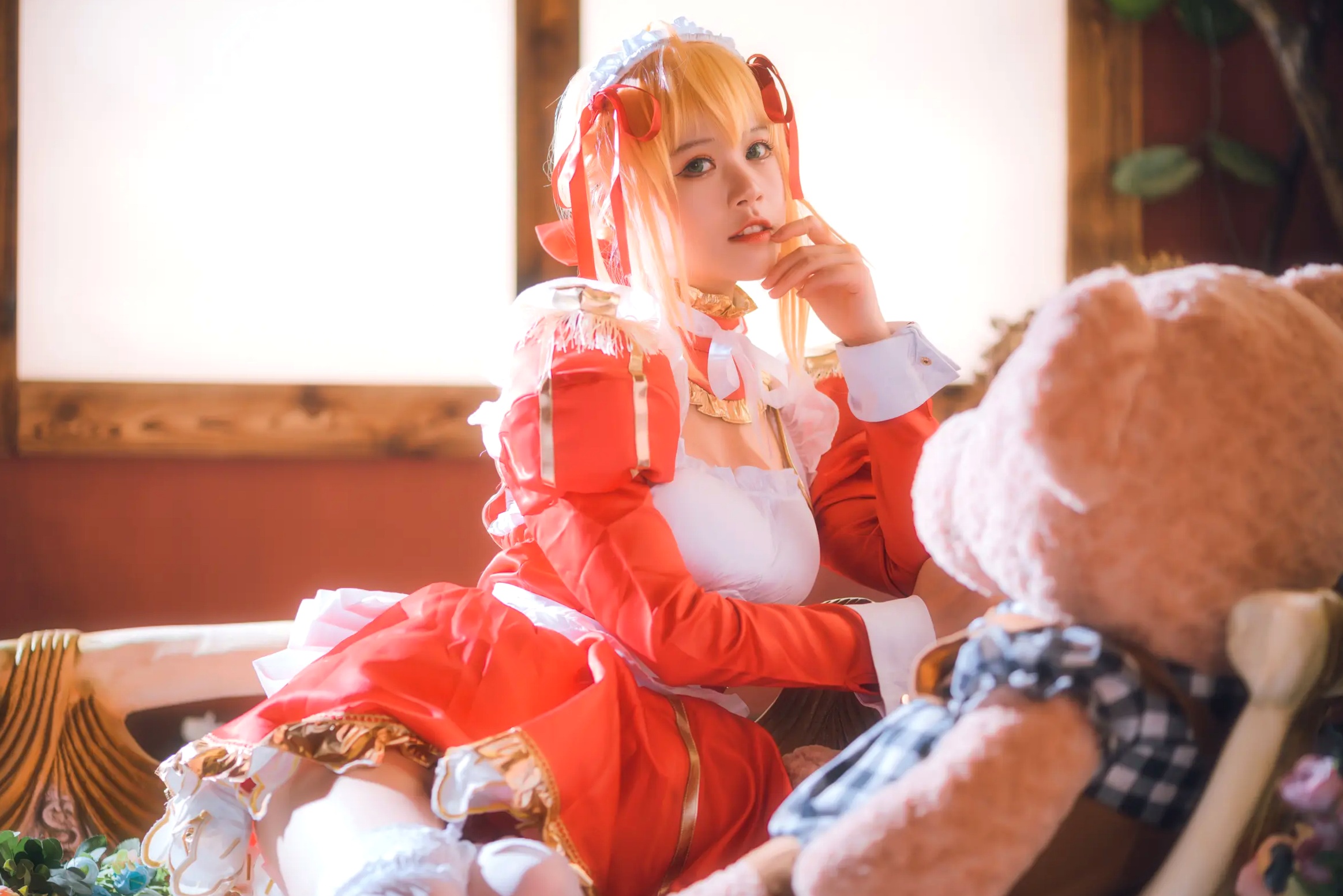 Gallery - 千反田鹿子 - 尼禄女仆cosplay美图，二次元灵动少女萌系角色扮演写真集角色扮演女仆萌系性感私房照 女神私房照_秀色女神 - image 22