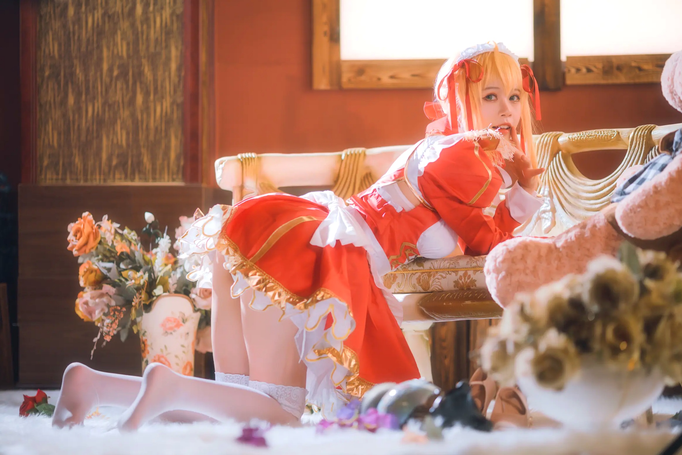 Gallery - 千反田鹿子 - 尼禄女仆cosplay美图，二次元灵动少女萌系角色扮演写真集角色扮演女仆萌系性感私房照 女神私房照_秀色女神 - image 23