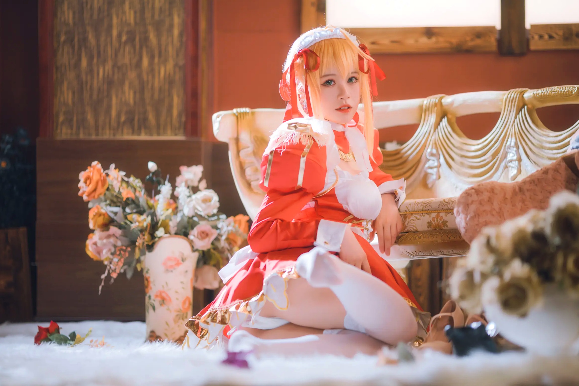 Gallery - 千反田鹿子 - 尼禄女仆cosplay美图，二次元灵动少女萌系角色扮演写真集角色扮演女仆萌系性感私房照 女神私房照_秀色女神 - image 24