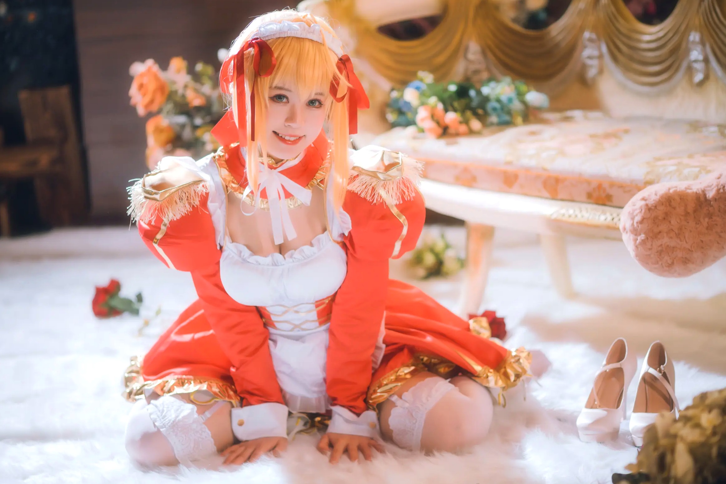 Gallery - 千反田鹿子 - 尼禄女仆cosplay美图，二次元灵动少女萌系角色扮演写真集角色扮演女仆萌系性感私房照 女神私房照_秀色女神 - image 25