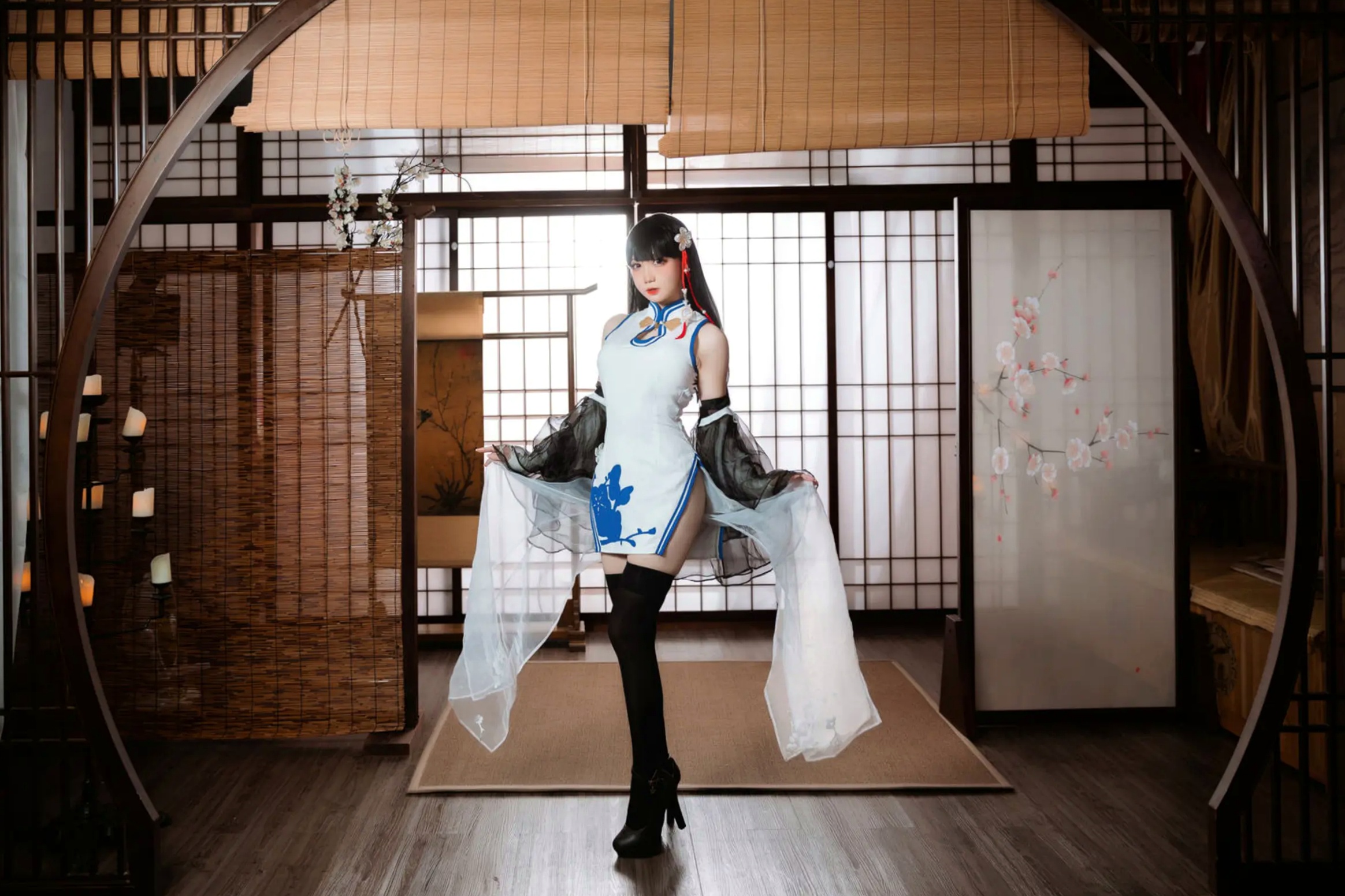 Gallery - 焖焖碳 - 碧蓝航线逸仙cosplay国风旗袍黑丝诱惑私房写真 [23P]角色扮演旗袍私房照黑丝诱惑 女神私房照_秀色女神 - image 1
