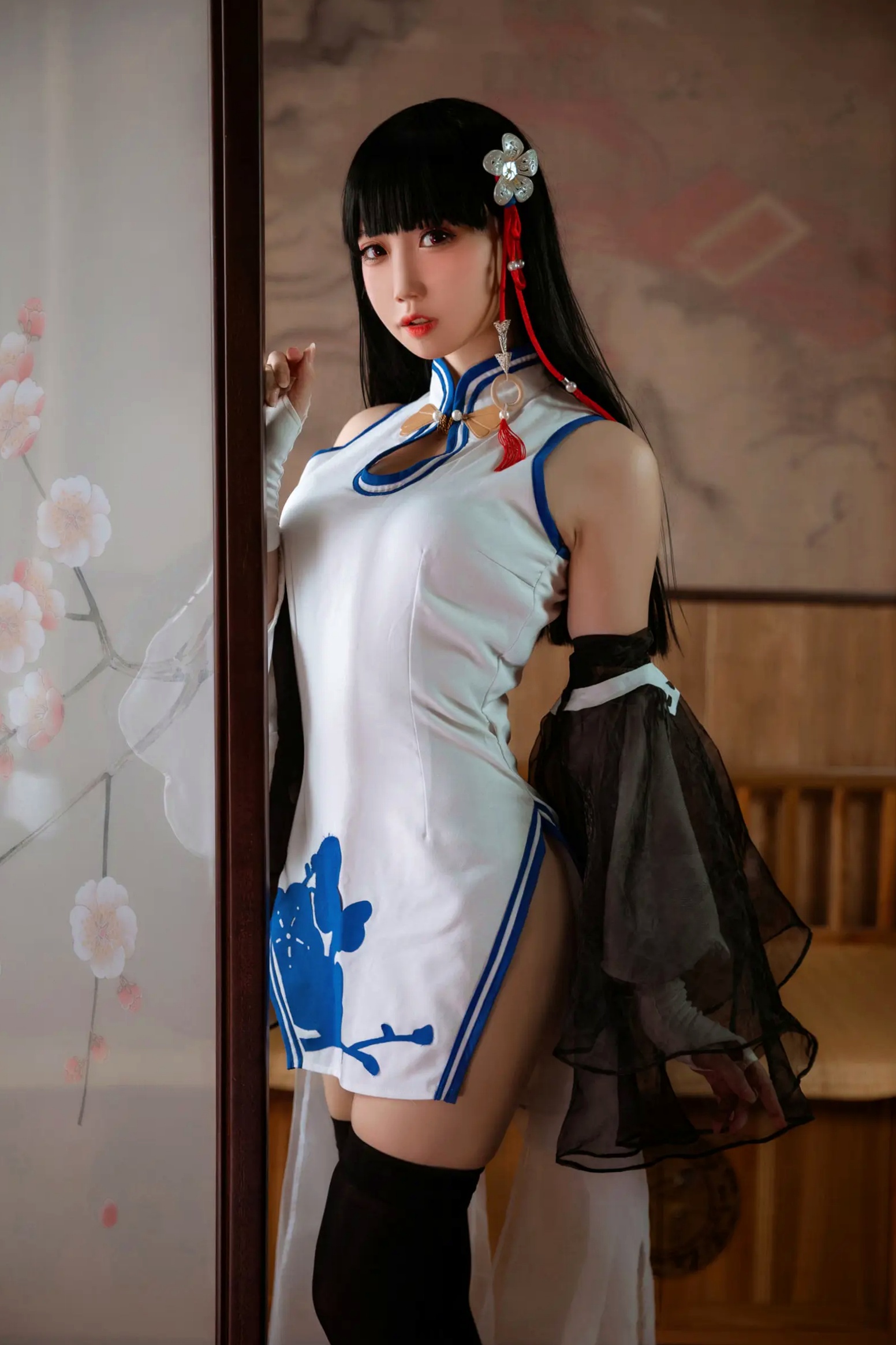 Gallery - 焖焖碳 - 碧蓝航线逸仙cosplay国风旗袍黑丝诱惑私房写真 [23P]角色扮演旗袍私房照黑丝诱惑 女神私房照_秀色女神 - image 4