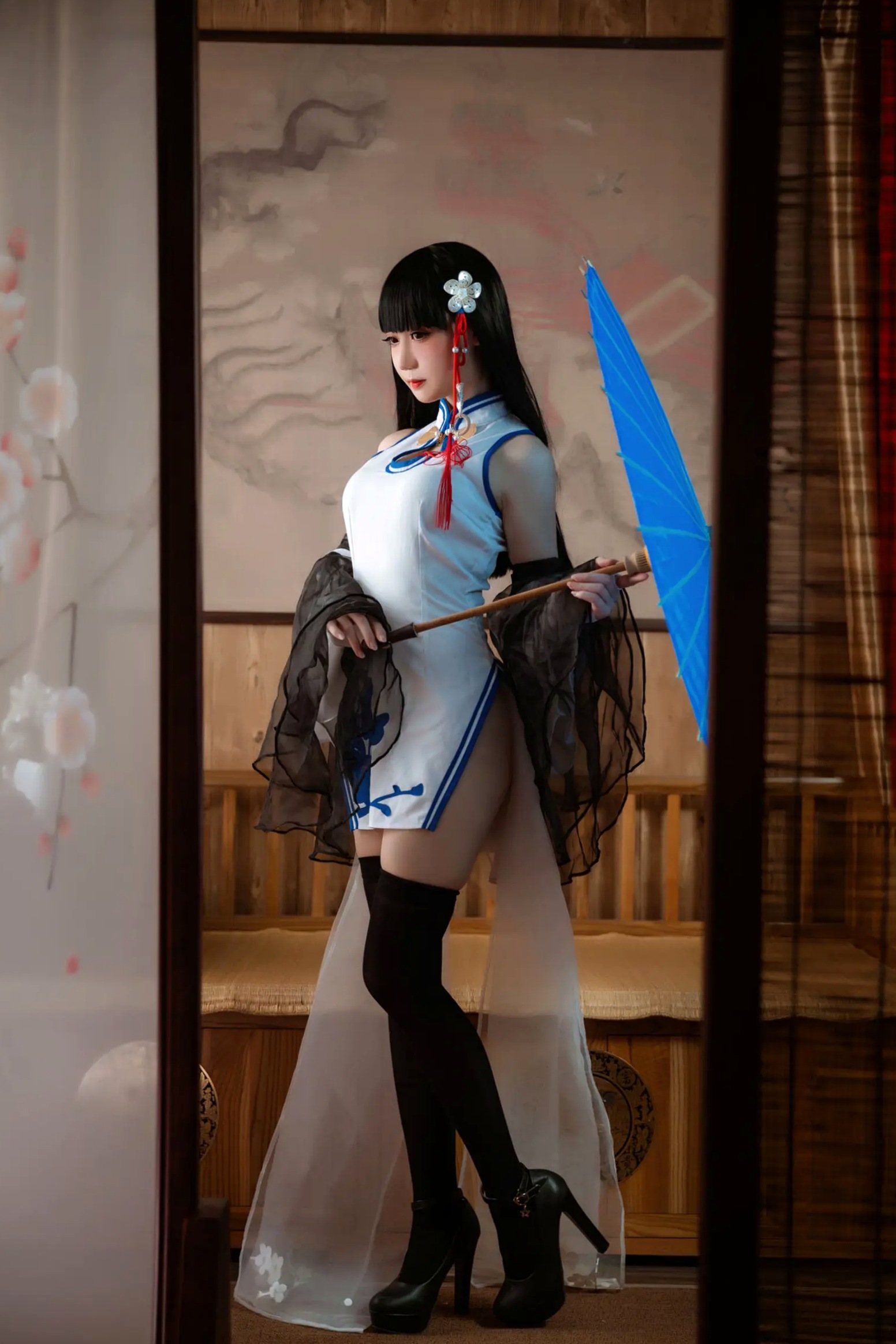 Gallery - 焖焖碳 - 碧蓝航线逸仙cosplay国风旗袍黑丝诱惑私房写真 [23P]角色扮演旗袍私房照黑丝诱惑 女神私房照_秀色女神 - image 5
