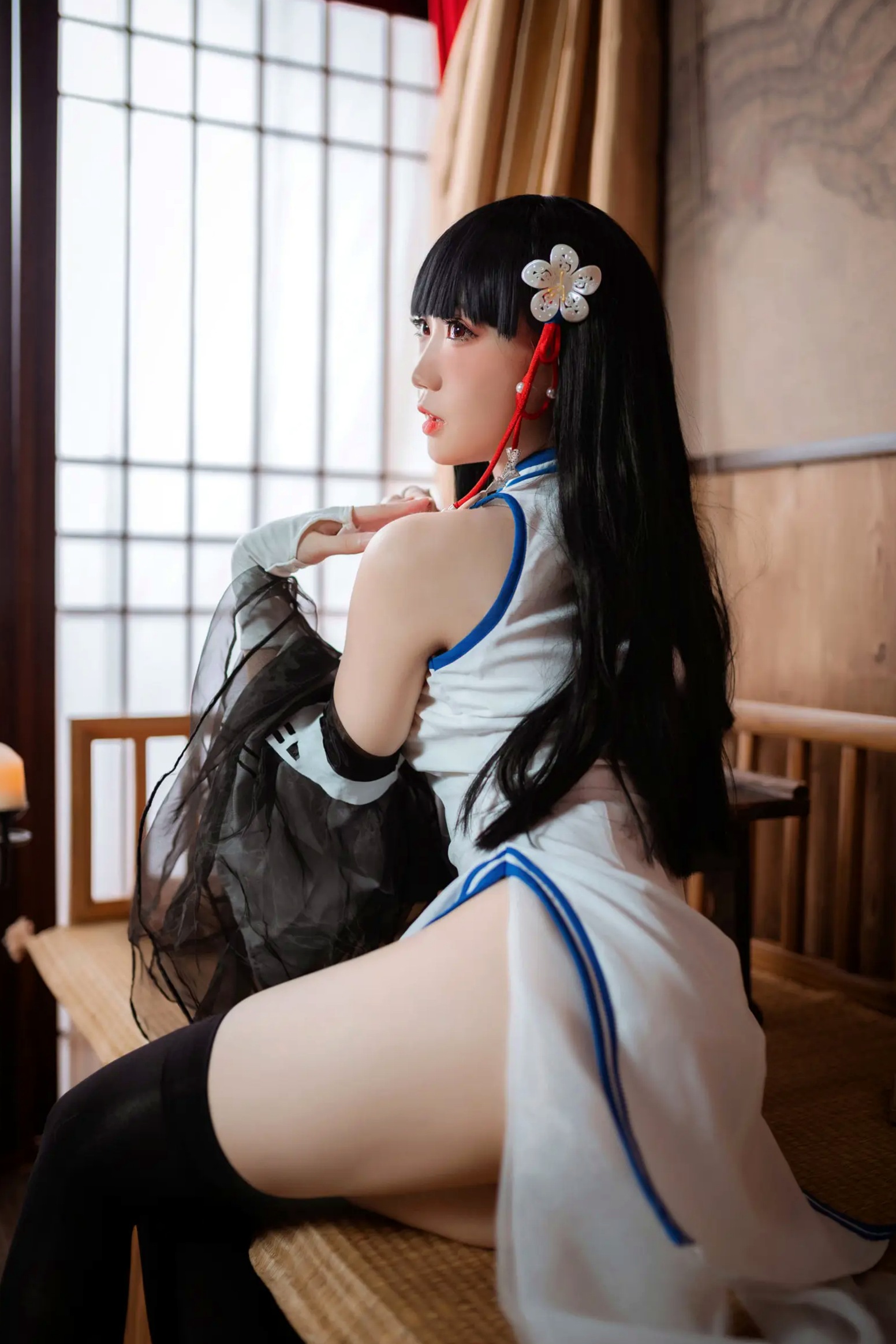 Gallery - 焖焖碳 - 碧蓝航线逸仙cosplay国风旗袍黑丝诱惑私房写真 [23P]角色扮演旗袍私房照黑丝诱惑 女神私房照_秀色女神 - image 14