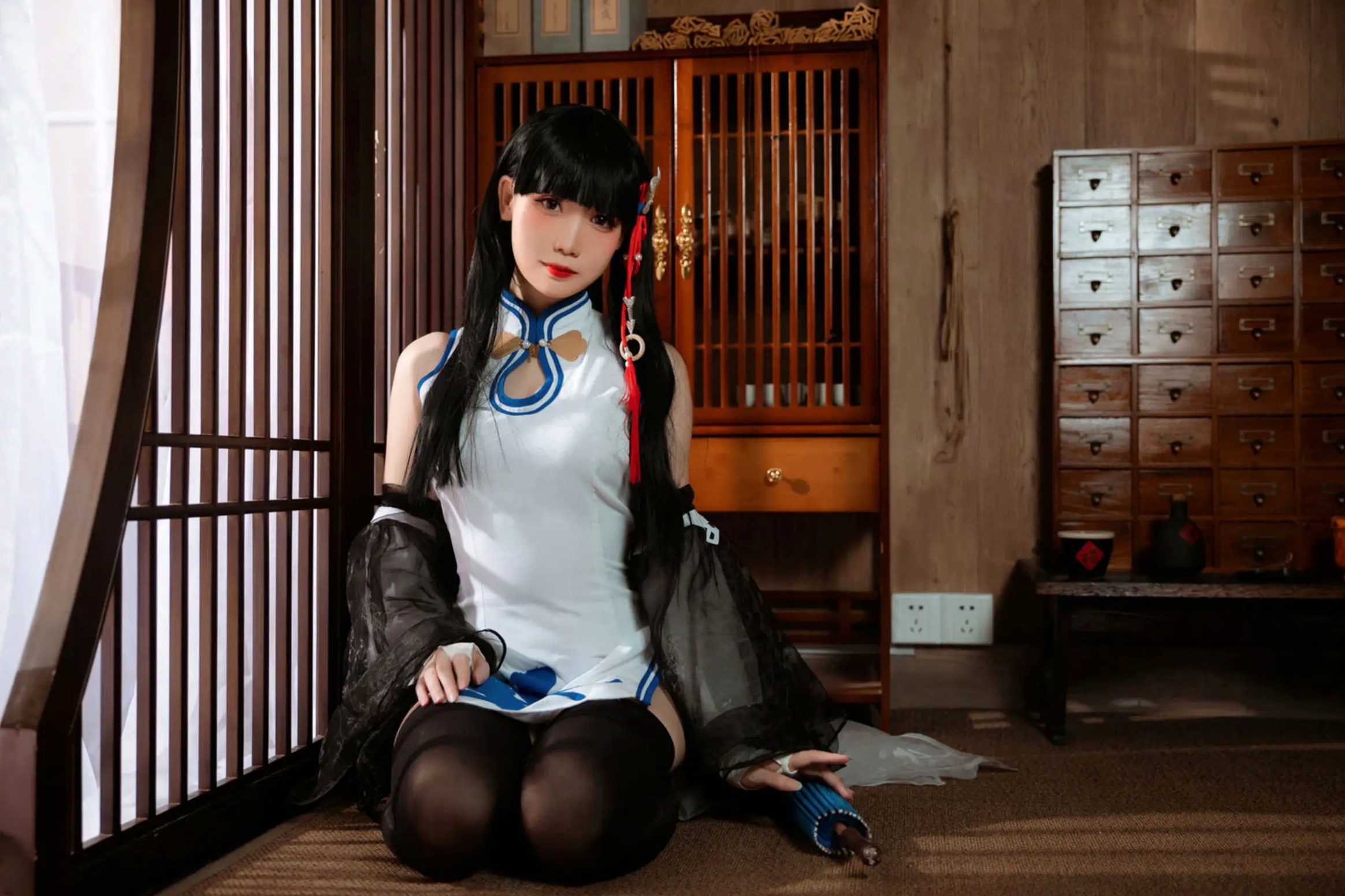 Gallery - 焖焖碳 - 碧蓝航线逸仙cosplay国风旗袍黑丝诱惑私房写真 [23P]角色扮演旗袍私房照黑丝诱惑 女神私房照_秀色女神 - image 20