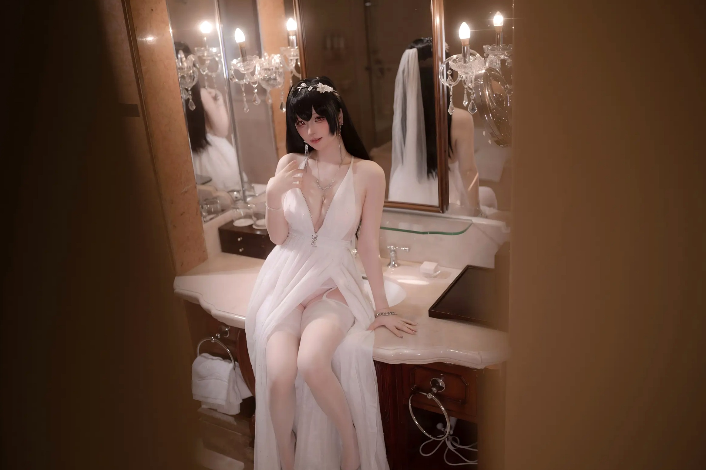 Gallery - 屿鱼 - 碧蓝航线大凤誓约婚纱私房，大尺度角色扮演，极致诱惑高颜值视觉盛宴 [50P]角色扮演诱惑性感私房照女神 女神私房照_秀色女神 - image 20