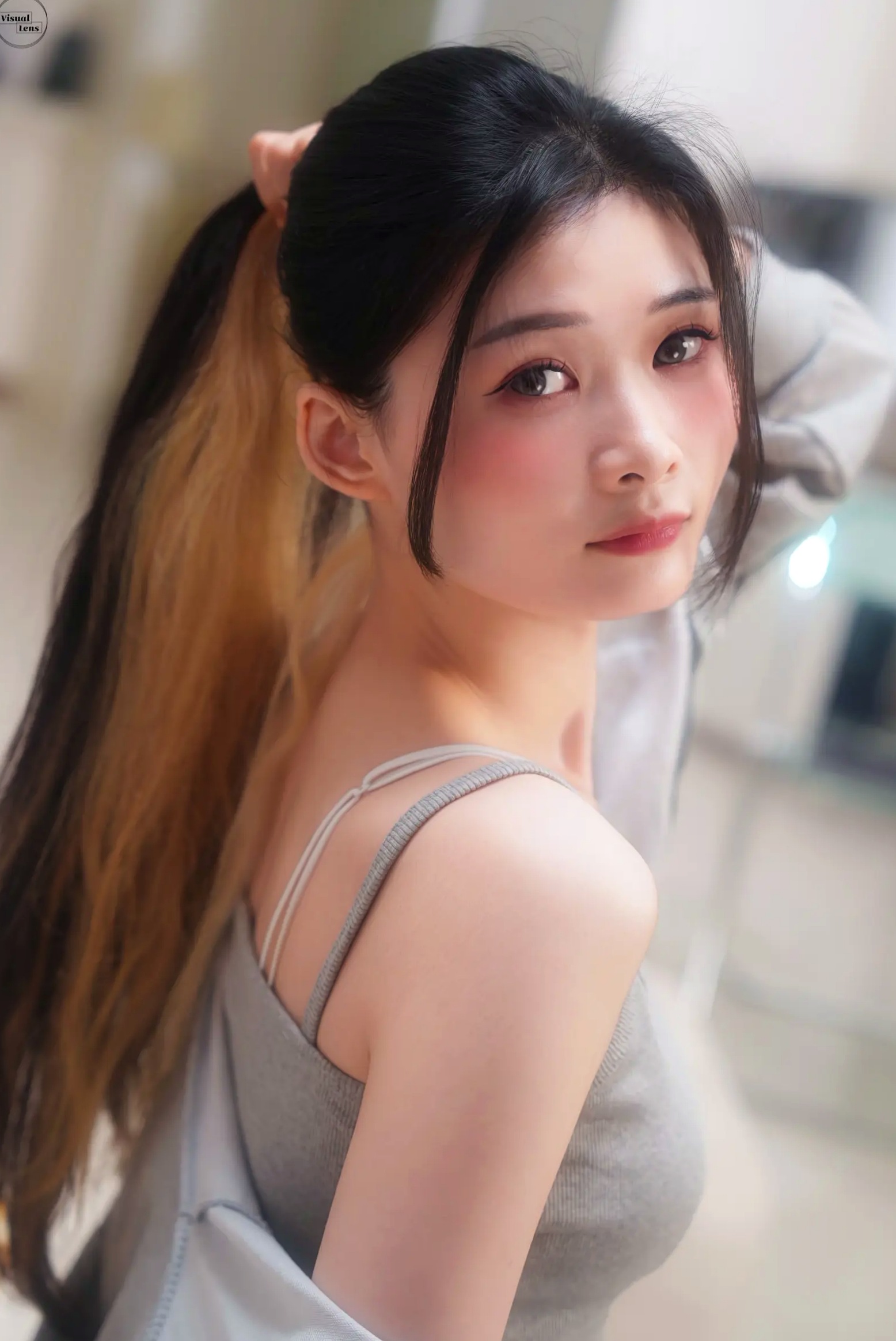 Gallery - [Visual Lens] Harang - 居家健身时刻，极致撩人小蛮腰，清新私房运动风写真 [52P]私房照性感尤物清新居家 女神私房照_秀色女神 - image 21