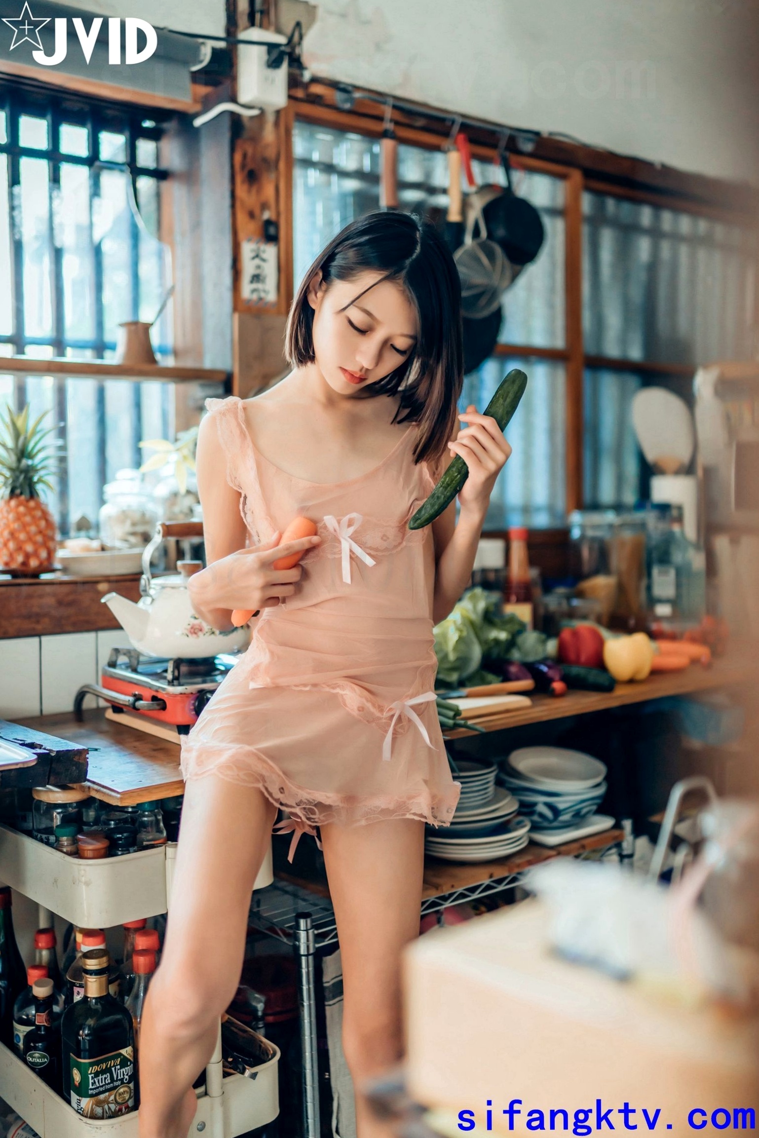 Gallery - JVID妍妍-日系私房居家写真-裸体厨娘女体盛宴-清纯短发唯美诱惑-2021.05.09JVID私房照居家诱惑大尺度性感 女神私房照_秀色女神 - image 116