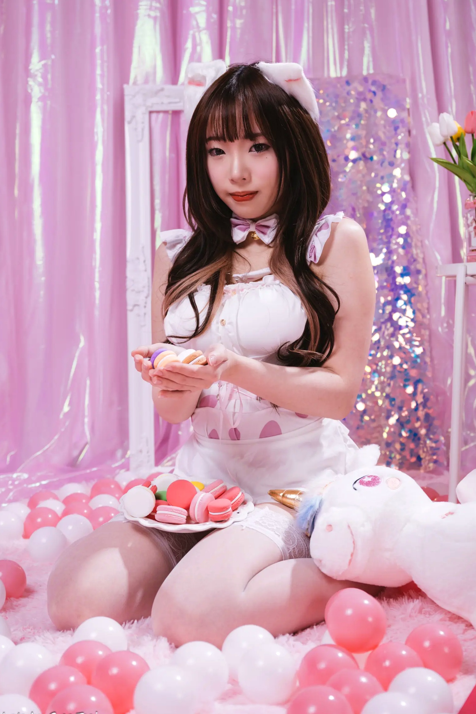 Gallery - 《娃娃 - 可爱女仆梦幻粉色系主题，软萌猫耳少女与独角兽的甜美私房写真 [146P]》萌系女仆治愈系私房照角色扮演 女神私房照_秀色女神 - image 58