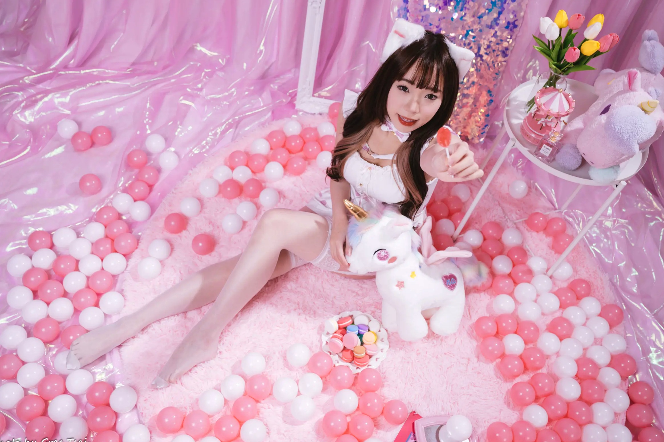 Gallery - 《娃娃 - 可爱女仆梦幻粉色系主题，软萌猫耳少女与独角兽的甜美私房写真 [146P]》萌系女仆治愈系私房照角色扮演 女神私房照_秀色女神 - image 69
