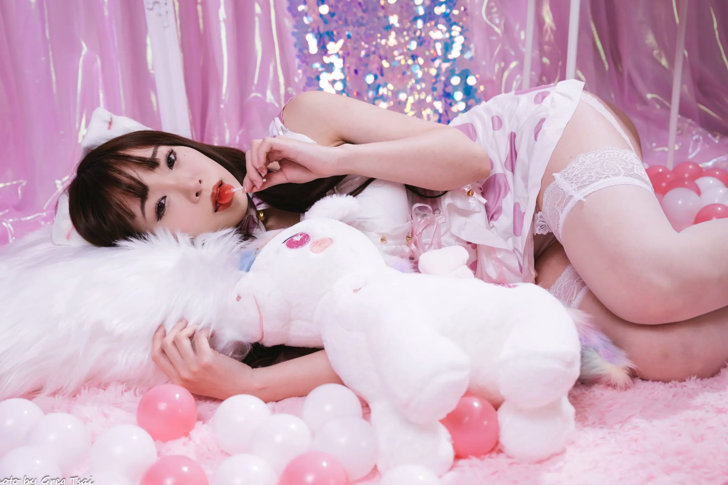Gallery - 《娃娃 - 可爱女仆梦幻粉色系主题，软萌猫耳少女与独角兽的甜美私房写真 [146P]》萌系女仆治愈系私房照角色扮演 女神私房照_秀色女神 - image 73