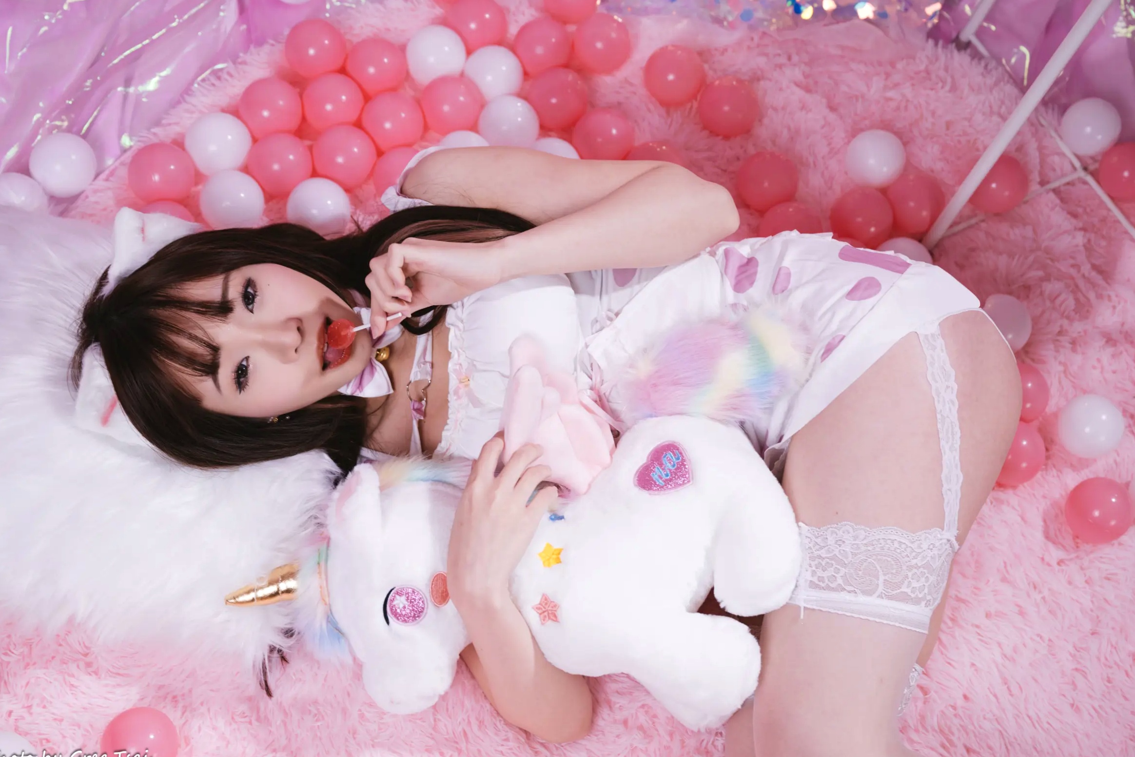 Gallery - 《娃娃 - 可爱女仆梦幻粉色系主题，软萌猫耳少女与独角兽的甜美私房写真 [146P]》萌系女仆治愈系私房照角色扮演 女神私房照_秀色女神 - image 76