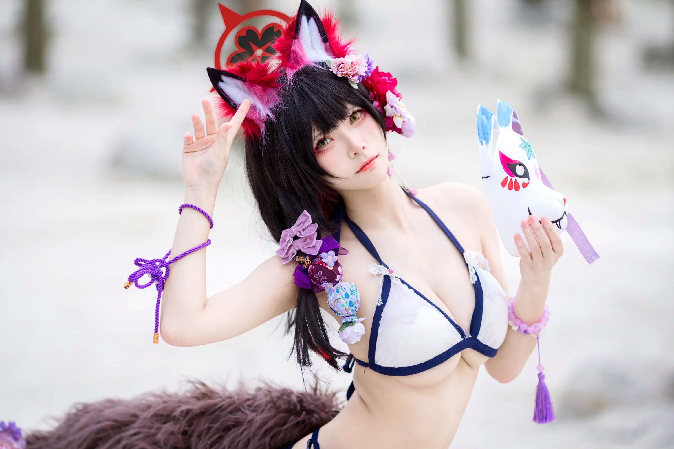 Gallery - 九柒喵 - 蔚蓝档案 狐坂若藻泳装比基尼角色扮演高清写真 [23P]角色扮演比基尼性感萌系 女神私房照_秀色女神 - image 4