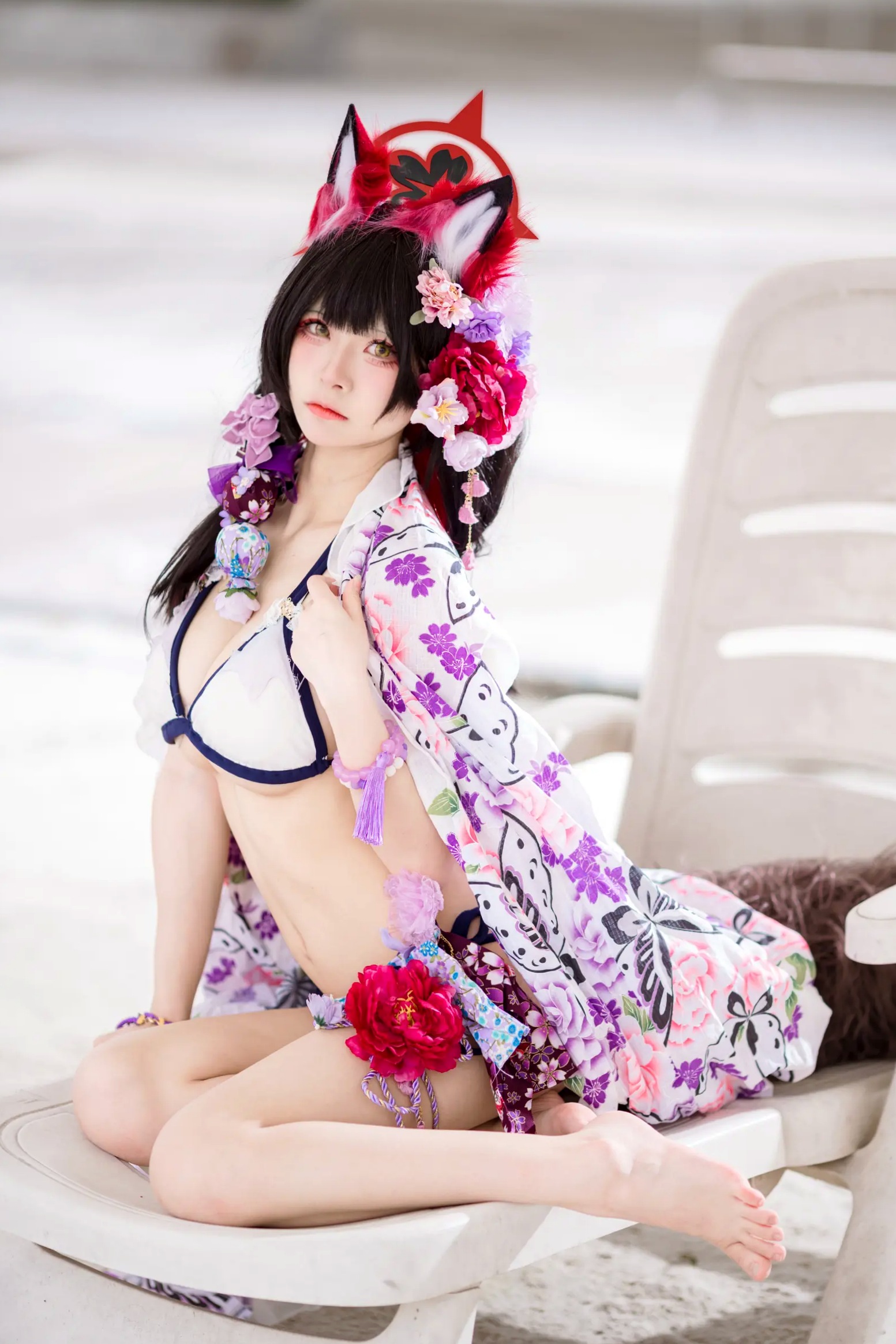 Gallery - 九柒喵 - 蔚蓝档案 狐坂若藻泳装比基尼角色扮演高清写真 [23P]角色扮演比基尼性感萌系 女神私房照_秀色女神 - image 6