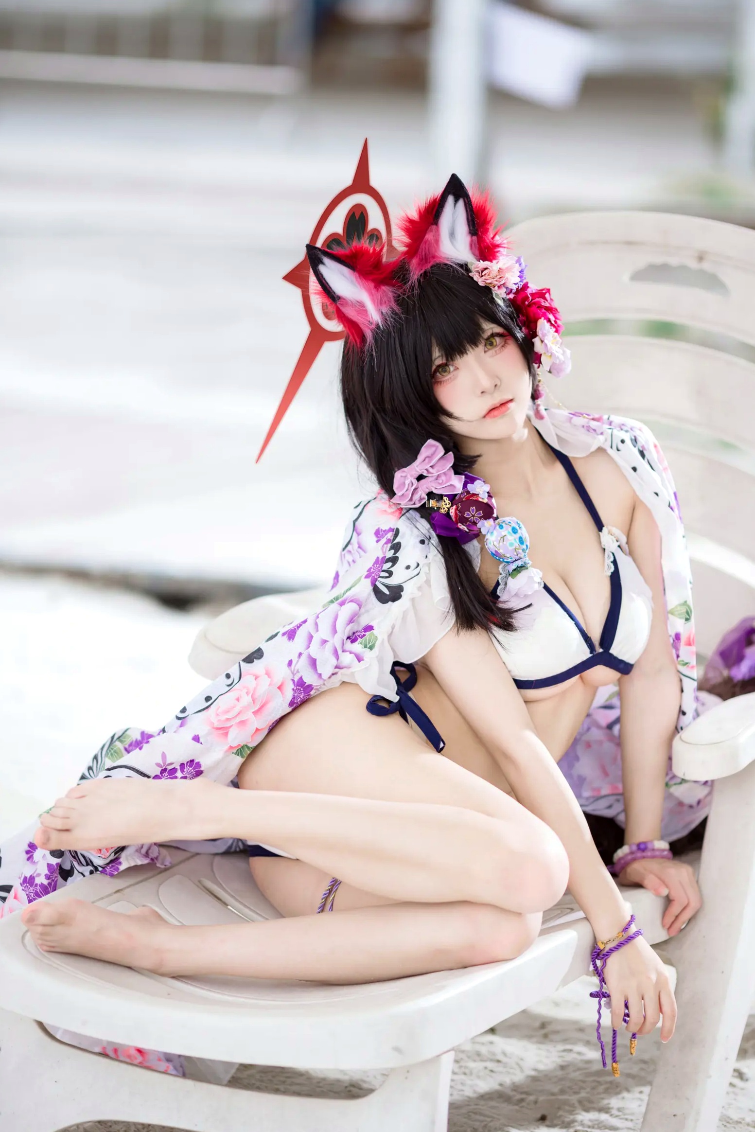 Gallery - 九柒喵 - 蔚蓝档案 狐坂若藻泳装比基尼角色扮演高清写真 [23P]角色扮演比基尼性感萌系 女神私房照_秀色女神 - image 7