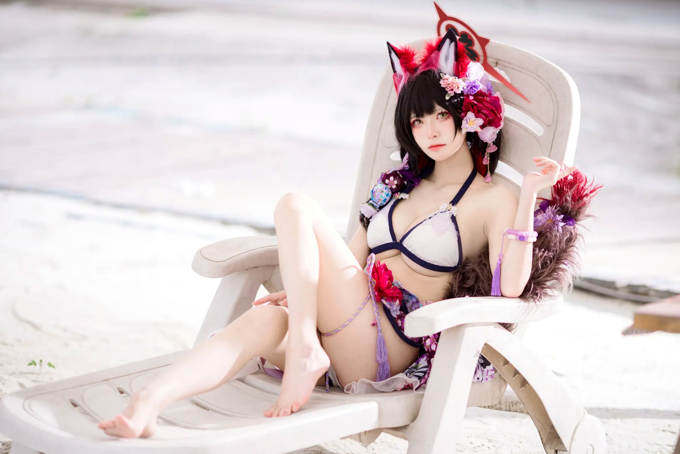 Gallery - 九柒喵 - 蔚蓝档案 狐坂若藻泳装比基尼角色扮演高清写真 [23P]角色扮演比基尼性感萌系 女神私房照_秀色女神 - image 9
