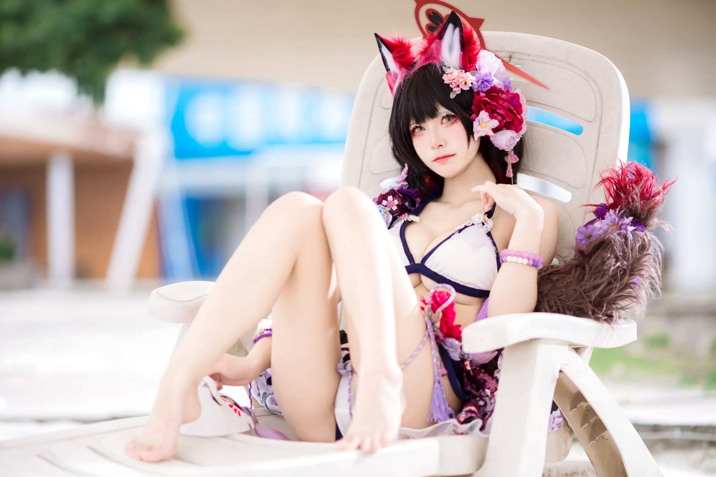 Gallery - 九柒喵 - 蔚蓝档案 狐坂若藻泳装比基尼角色扮演高清写真 [23P]角色扮演比基尼性感萌系 女神私房照_秀色女神 - image 13