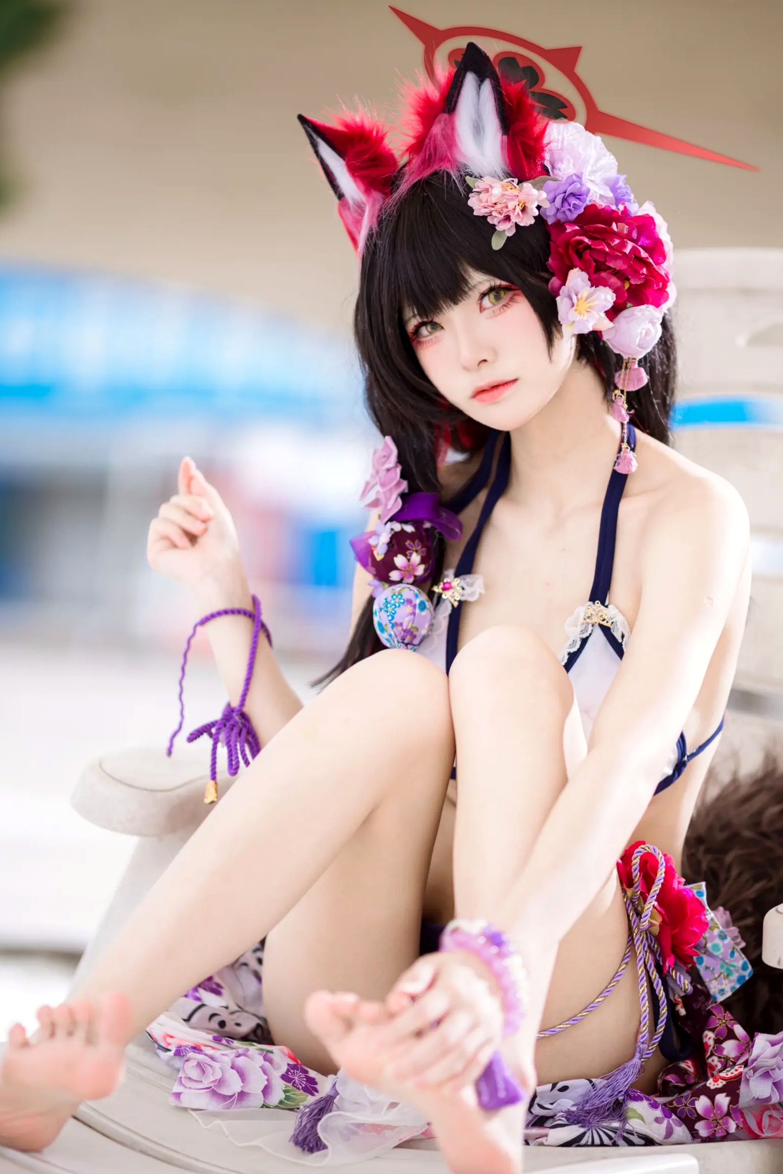 Gallery - 九柒喵 - 蔚蓝档案 狐坂若藻泳装比基尼角色扮演高清写真 [23P]角色扮演比基尼性感萌系 女神私房照_秀色女神 - image 15