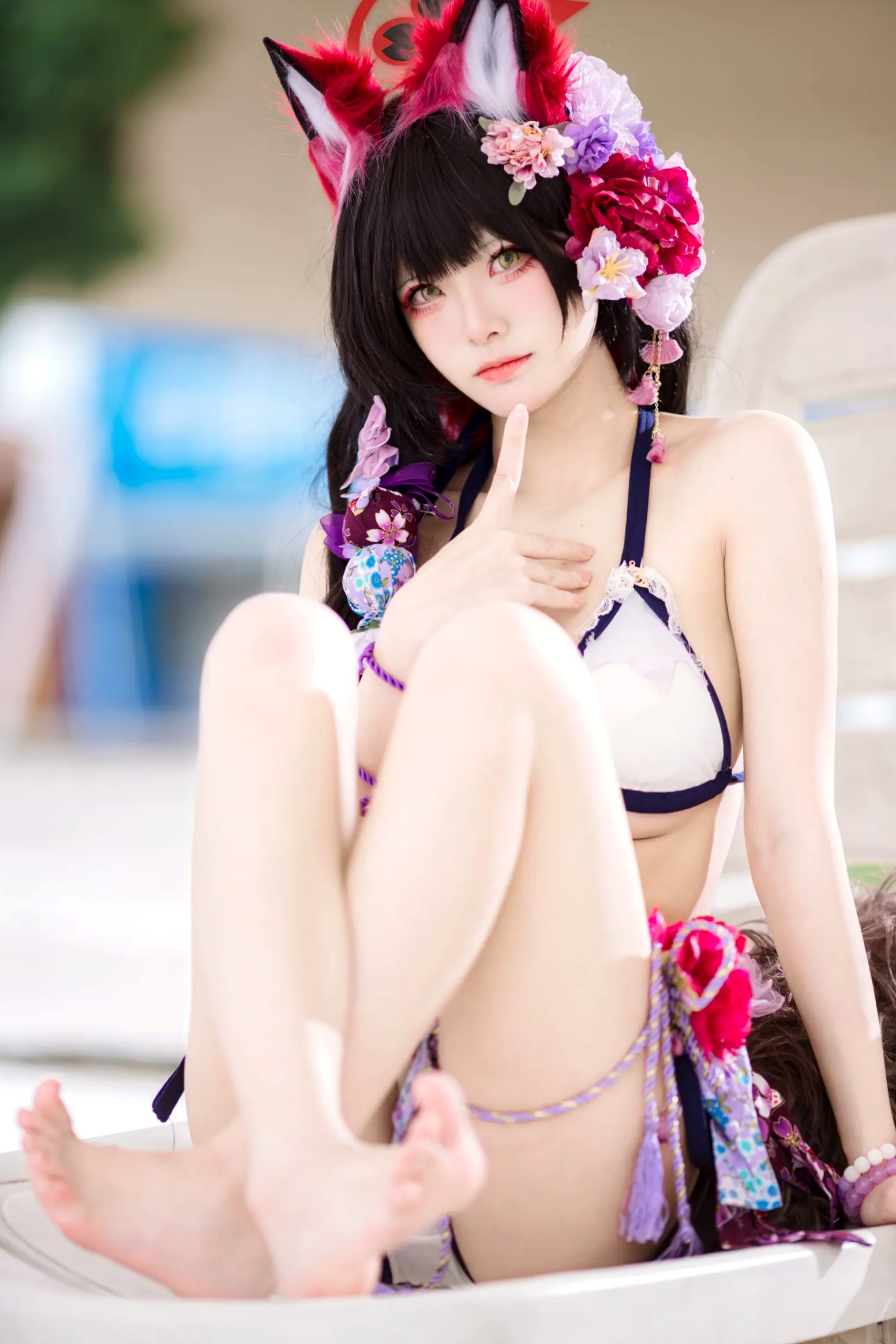 Gallery - 九柒喵 - 蔚蓝档案 狐坂若藻泳装比基尼角色扮演高清写真 [23P]角色扮演比基尼性感萌系 女神私房照_秀色女神 - image 17