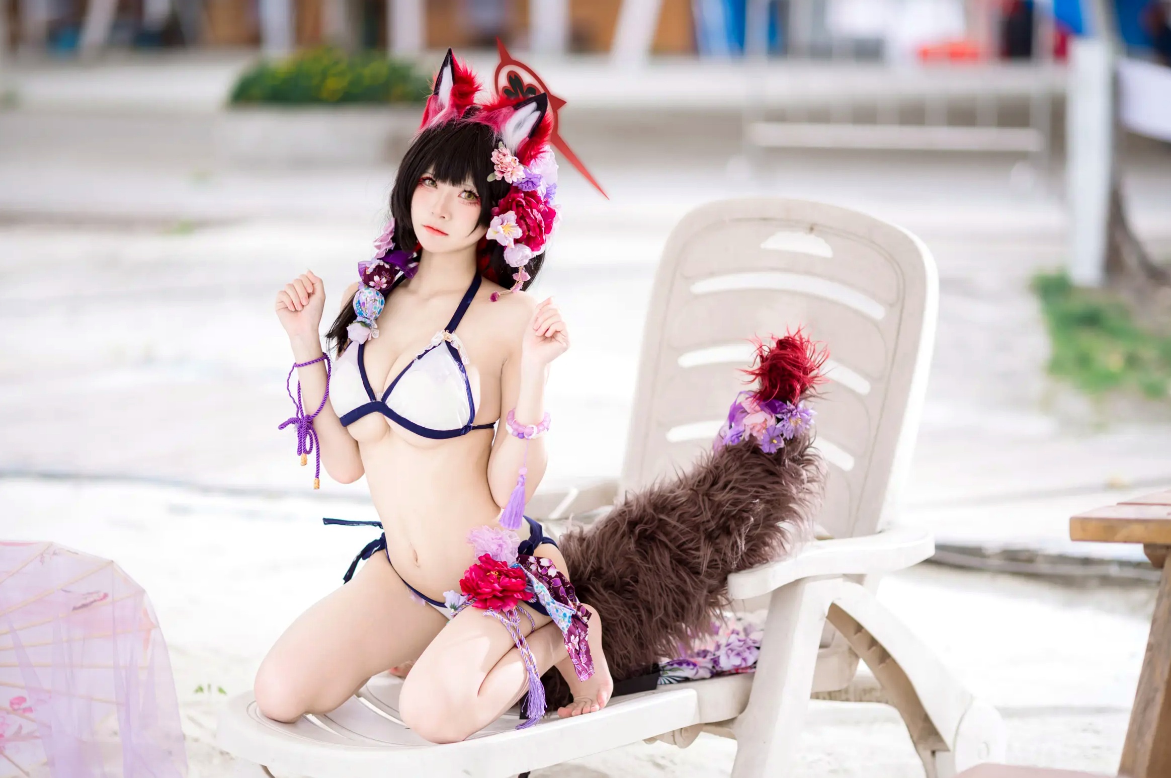 Gallery - 九柒喵 - 蔚蓝档案 狐坂若藻泳装比基尼角色扮演高清写真 [23P]角色扮演比基尼性感萌系 女神私房照_秀色女神 - image 19