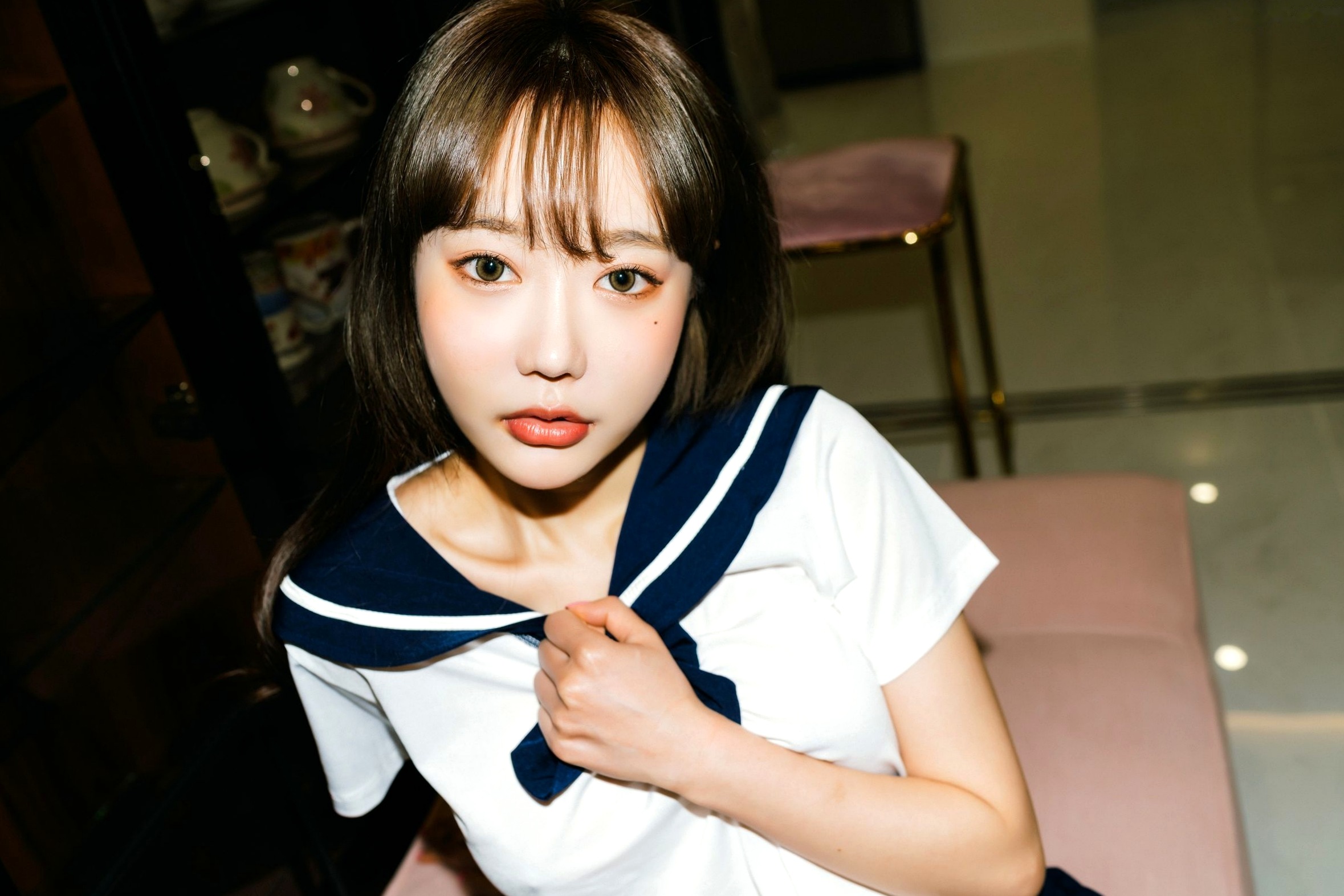 Gallery - 韩国美女-Jucy-Mona-闺蜜女生校服-无圣光-Love-You-Moon-Night-Snap 女神私房照_秀色女神 - image 28