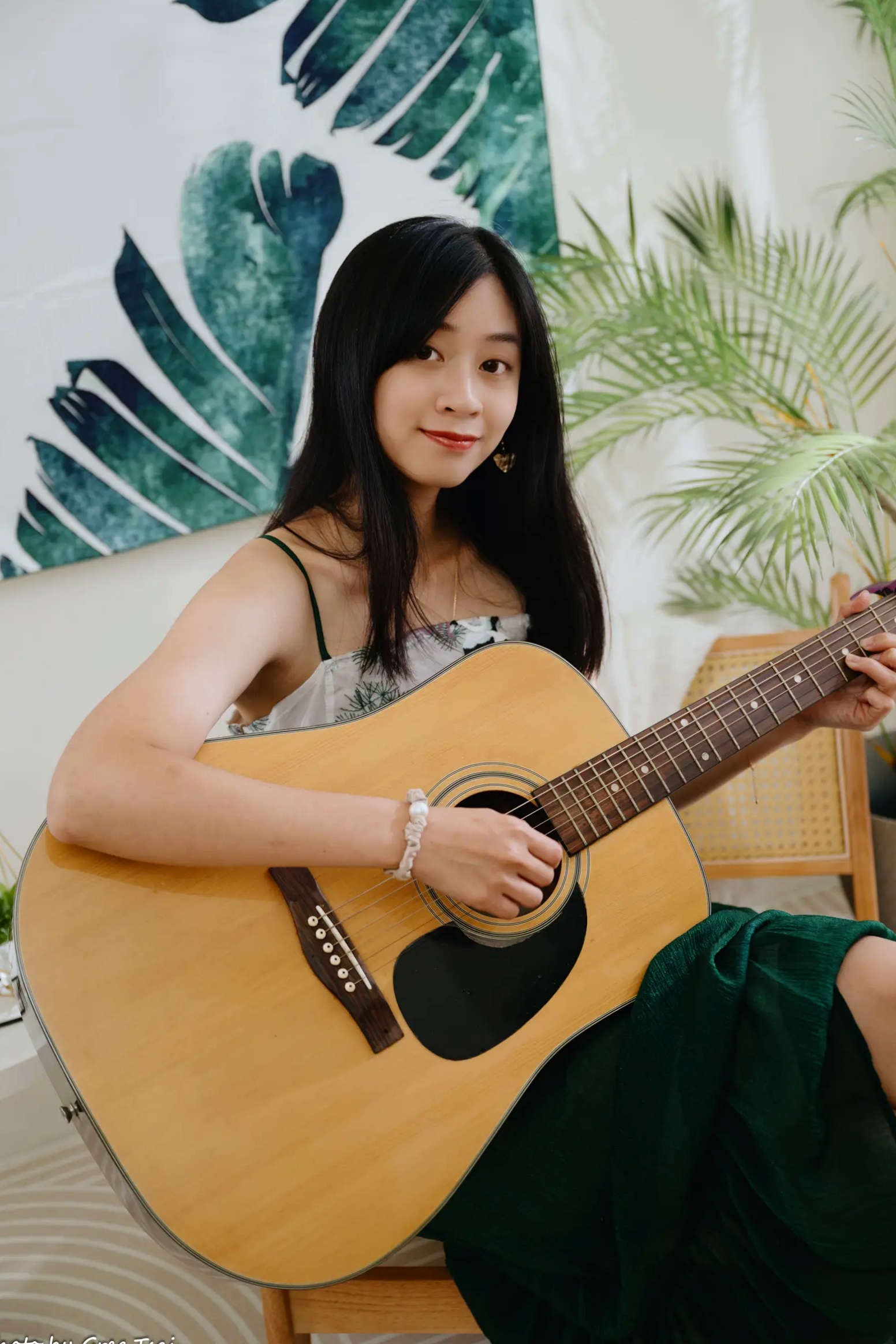 Gallery - 若颖 - 森系吊带长裙写真，清新治愈氧气少女，唯美私房摄影清新气质治愈系私房照 女神私房照_秀色女神 - image 1