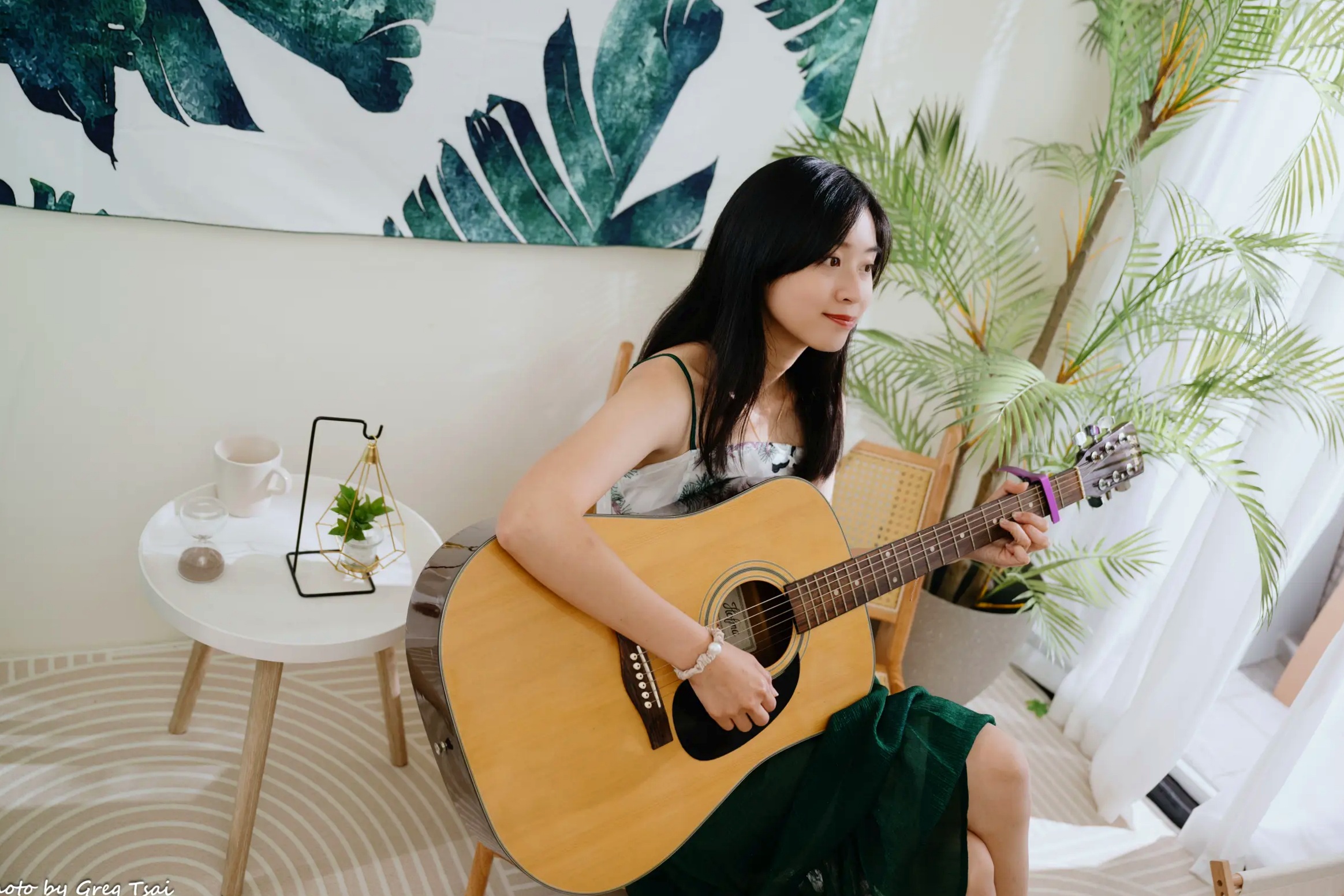 Gallery - 若颖 - 森系吊带长裙写真，清新治愈氧气少女，唯美私房摄影清新气质治愈系私房照 女神私房照_秀色女神 - image 3