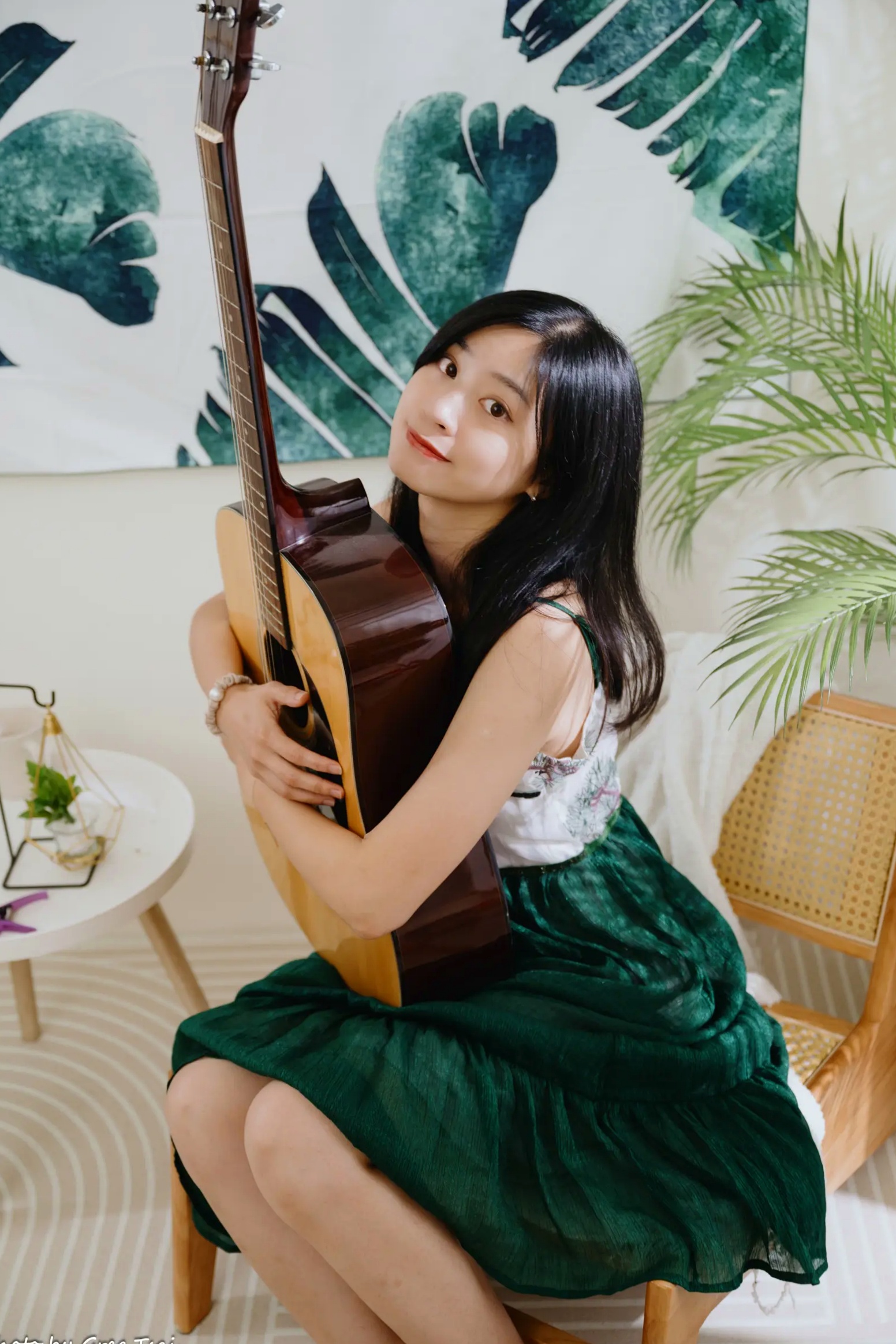 Gallery - 若颖 - 森系吊带长裙写真，清新治愈氧气少女，唯美私房摄影清新气质治愈系私房照 女神私房照_秀色女神 - image 8