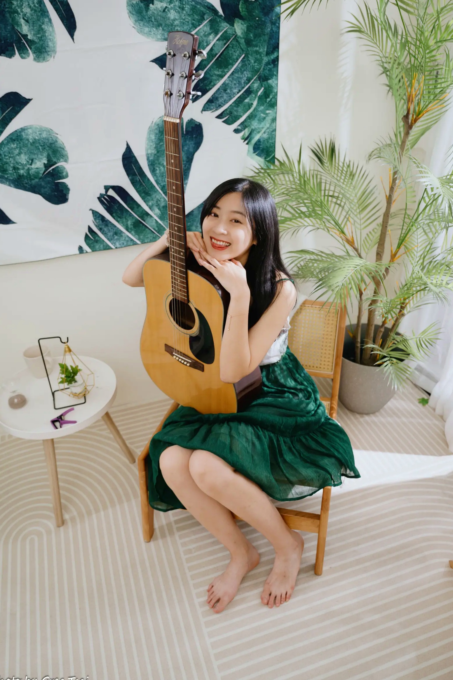 Gallery - 若颖 - 森系吊带长裙写真，清新治愈氧气少女，唯美私房摄影清新气质治愈系私房照 女神私房照_秀色女神 - image 9