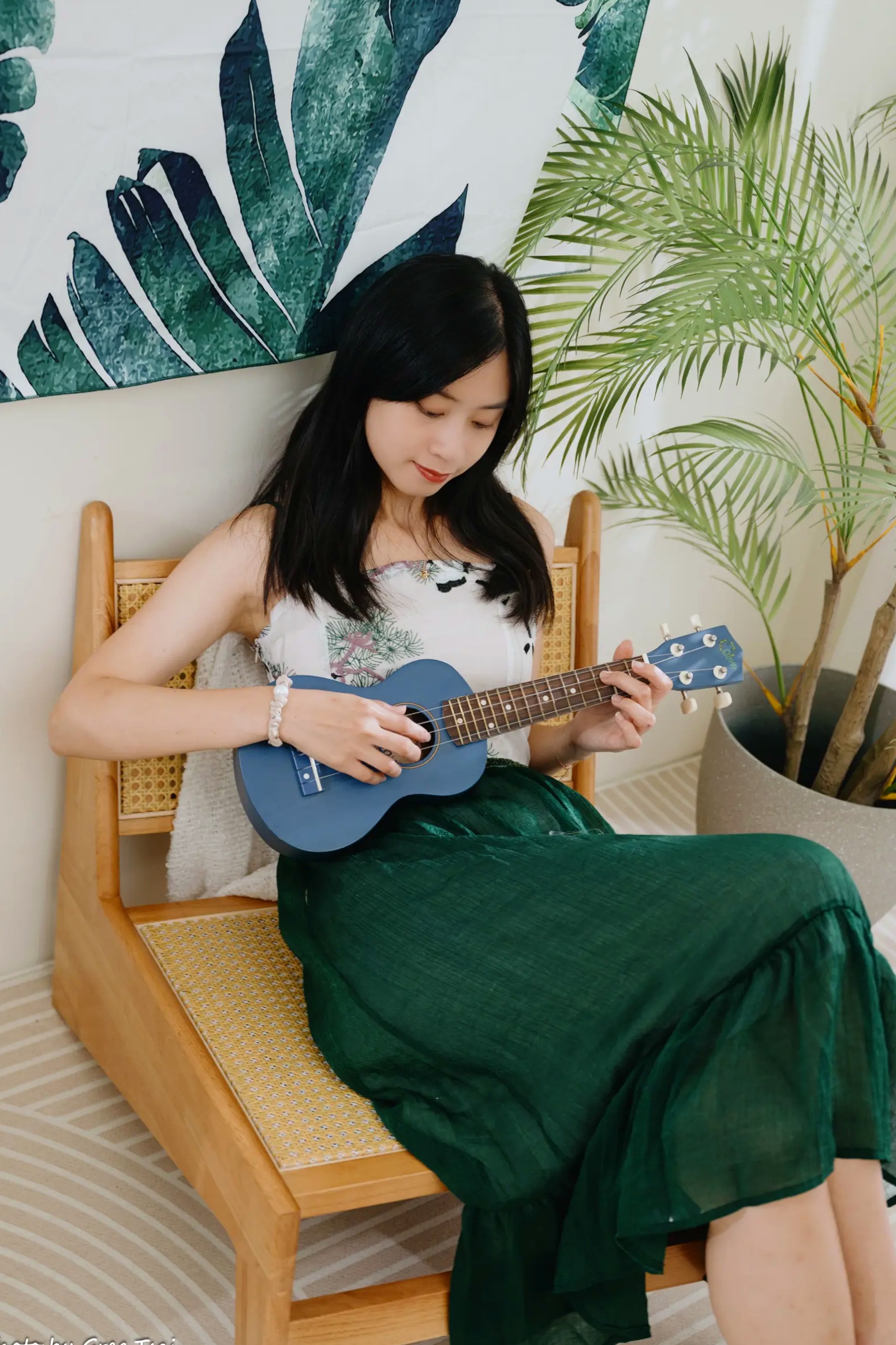 Gallery - 若颖 - 森系吊带长裙写真，清新治愈氧气少女，唯美私房摄影清新气质治愈系私房照 女神私房照_秀色女神 - image 15