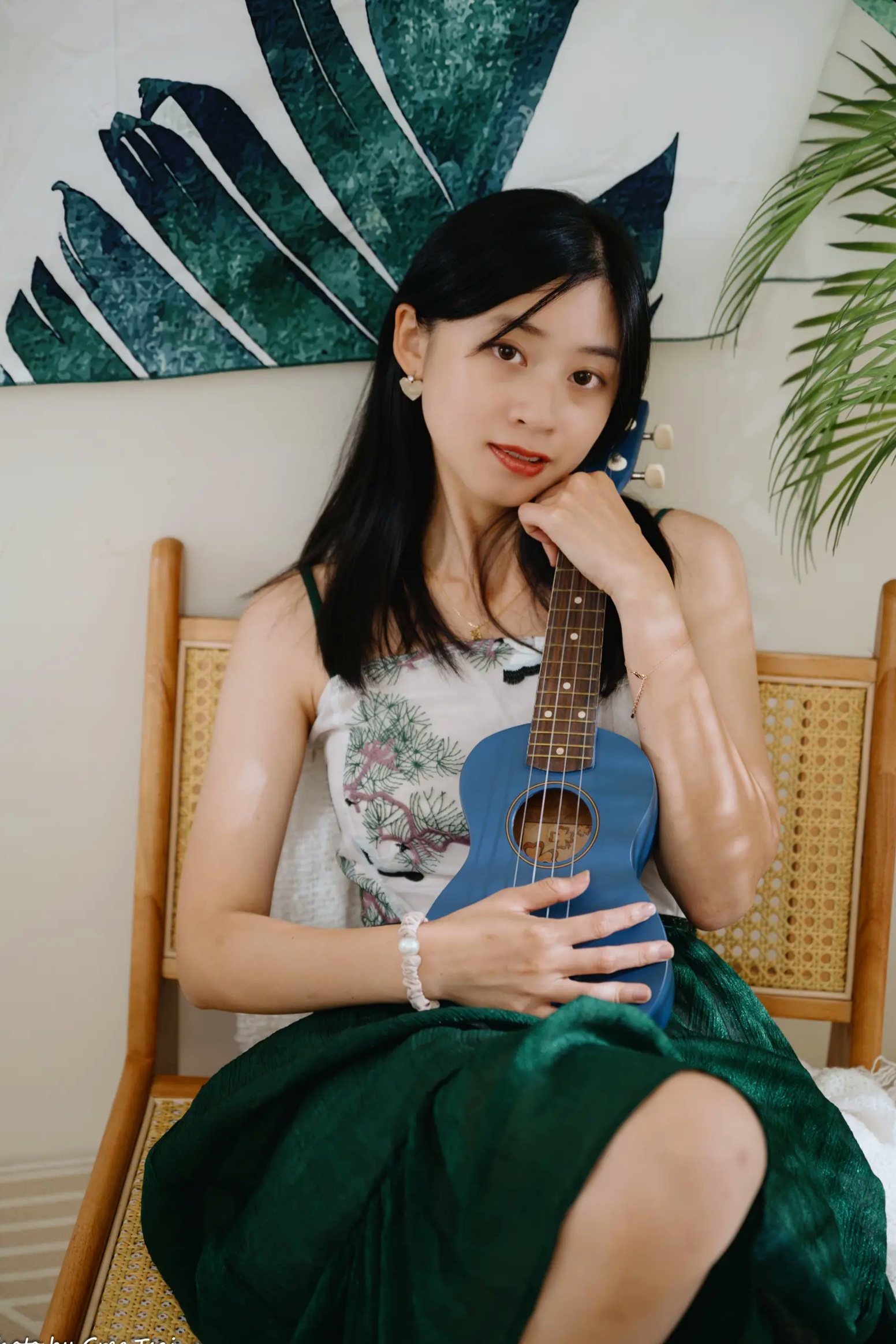 Gallery - 若颖 - 森系吊带长裙写真，清新治愈氧气少女，唯美私房摄影清新气质治愈系私房照 女神私房照_秀色女神 - image 18