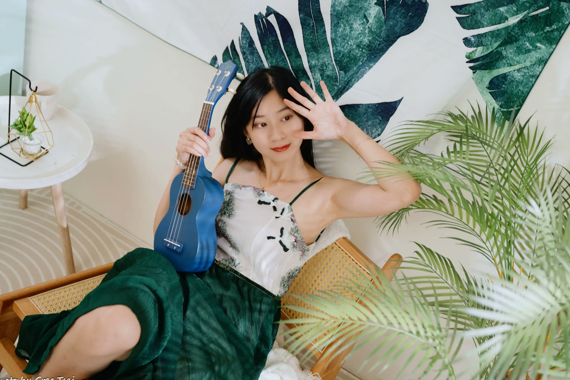 Gallery - 若颖 - 森系吊带长裙写真，清新治愈氧气少女，唯美私房摄影清新气质治愈系私房照 女神私房照_秀色女神 - image 22