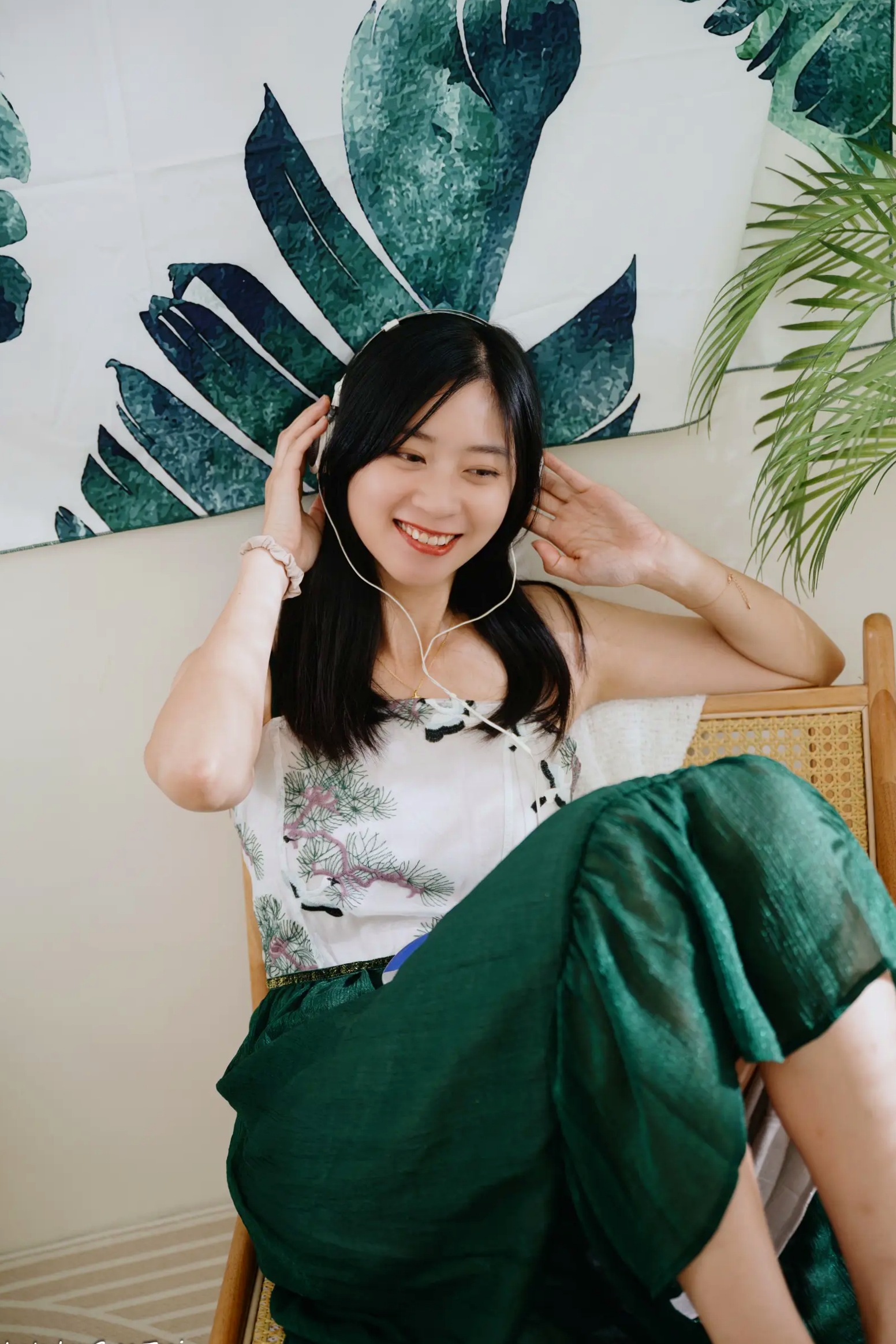 Gallery - 若颖 - 森系吊带长裙写真，清新治愈氧气少女，唯美私房摄影清新气质治愈系私房照 女神私房照_秀色女神 - image 25