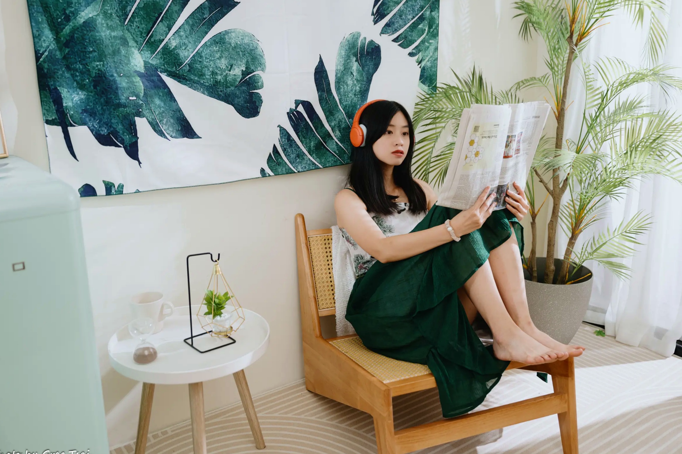 Gallery - 若颖 - 森系吊带长裙写真，清新治愈氧气少女，唯美私房摄影清新气质治愈系私房照 女神私房照_秀色女神 - image 26